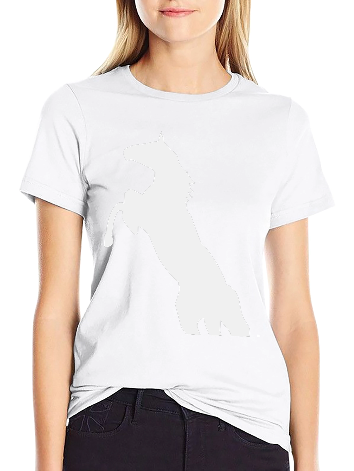 Black Horse Graphic Tee - Mens Casual T-Shirt
