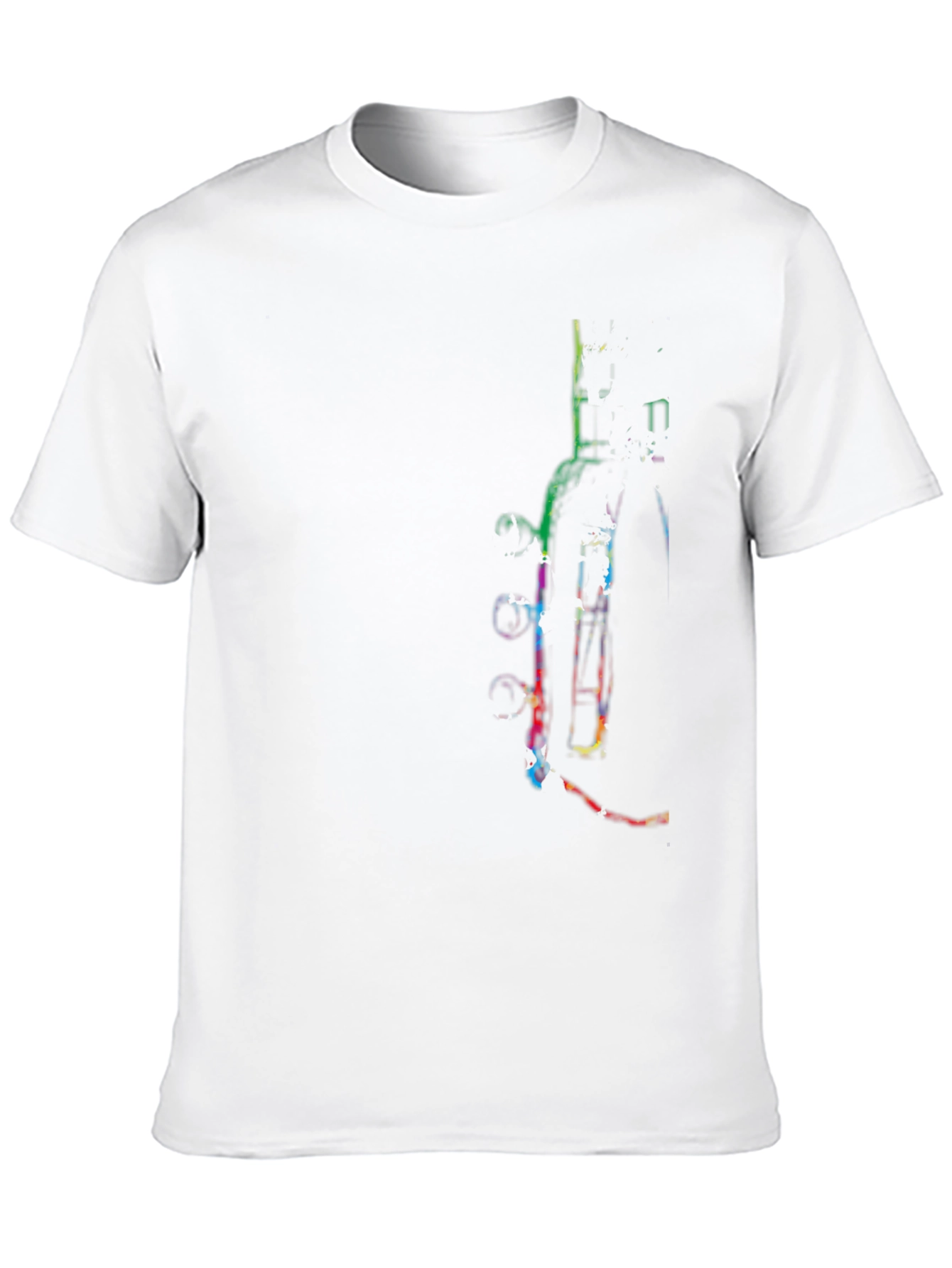 Abstract Guitar Graphic Black T-Shirt
