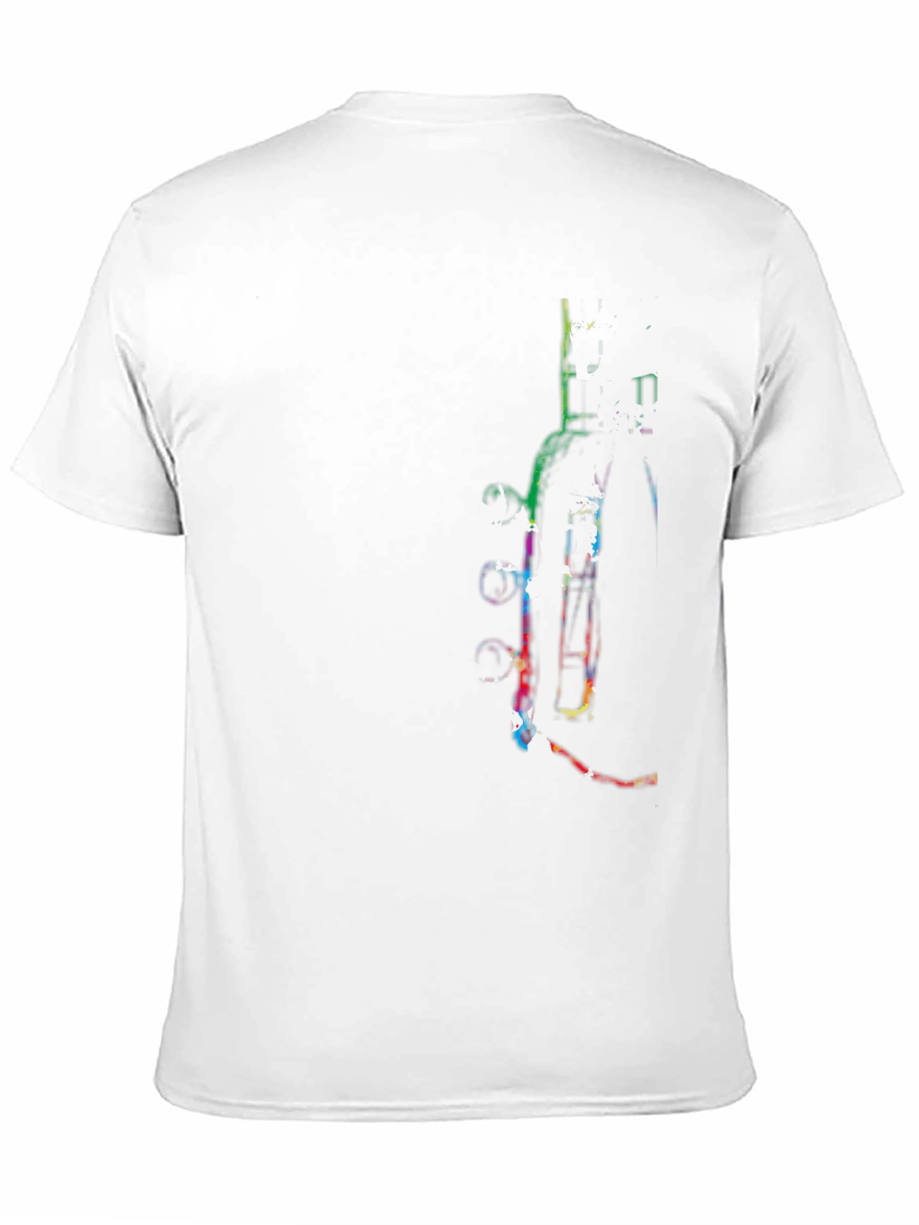 Abstract Guitar Graphic Black T-Shirt