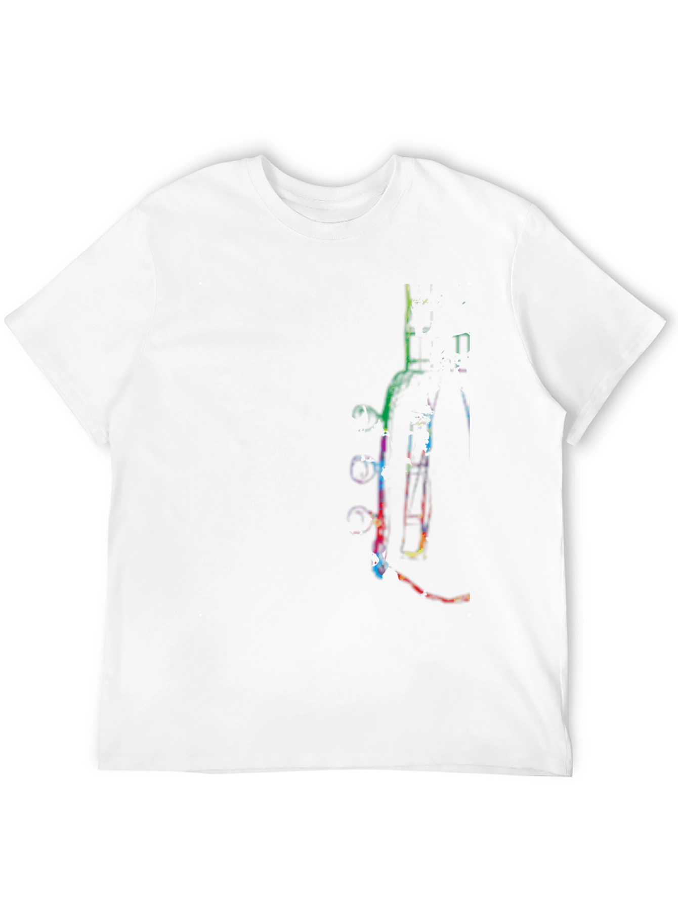 Abstract Guitar Graphic Black T-Shirt