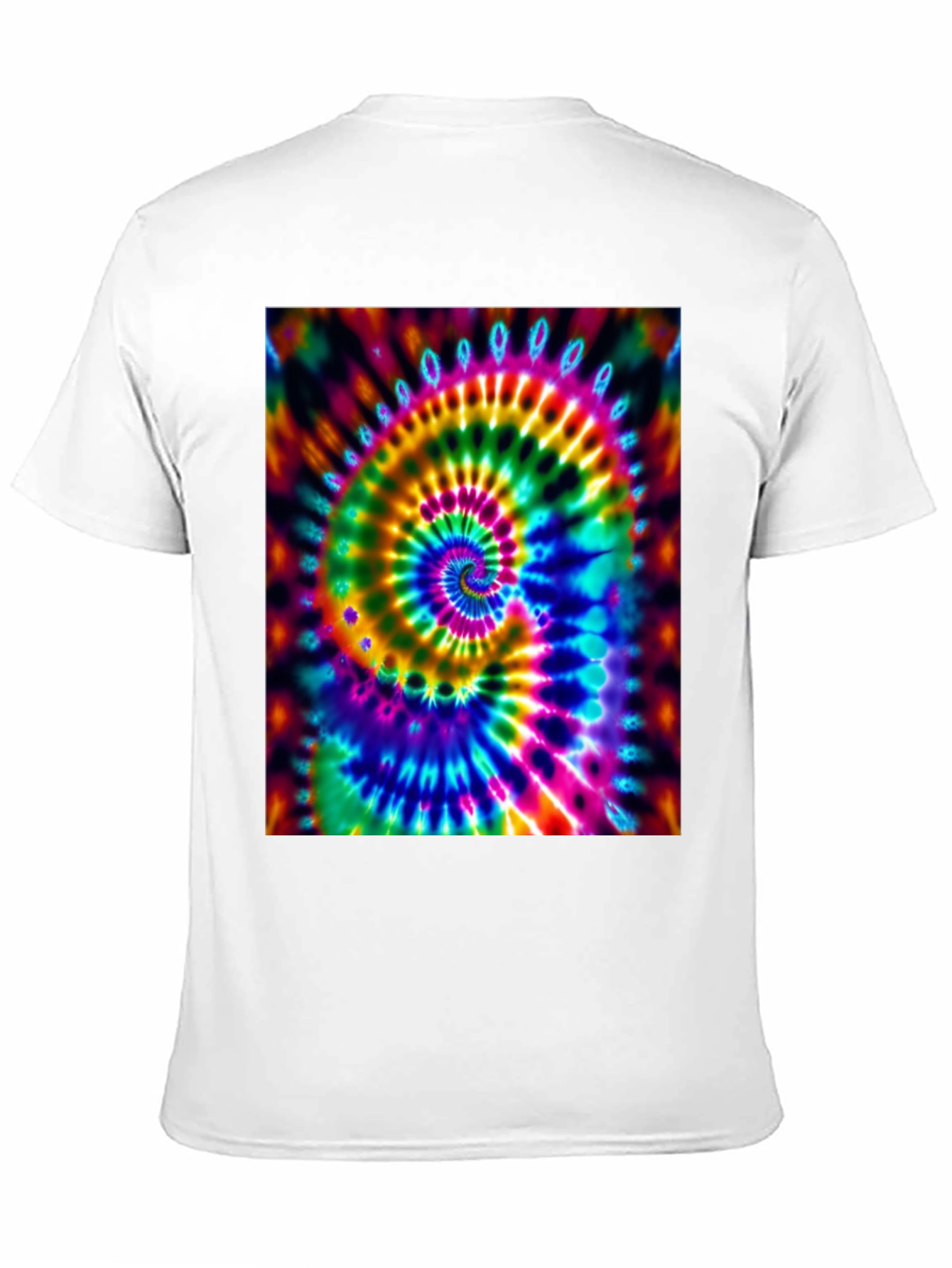 Psychedelic Tie-Dye Spiral Black T-Shirt