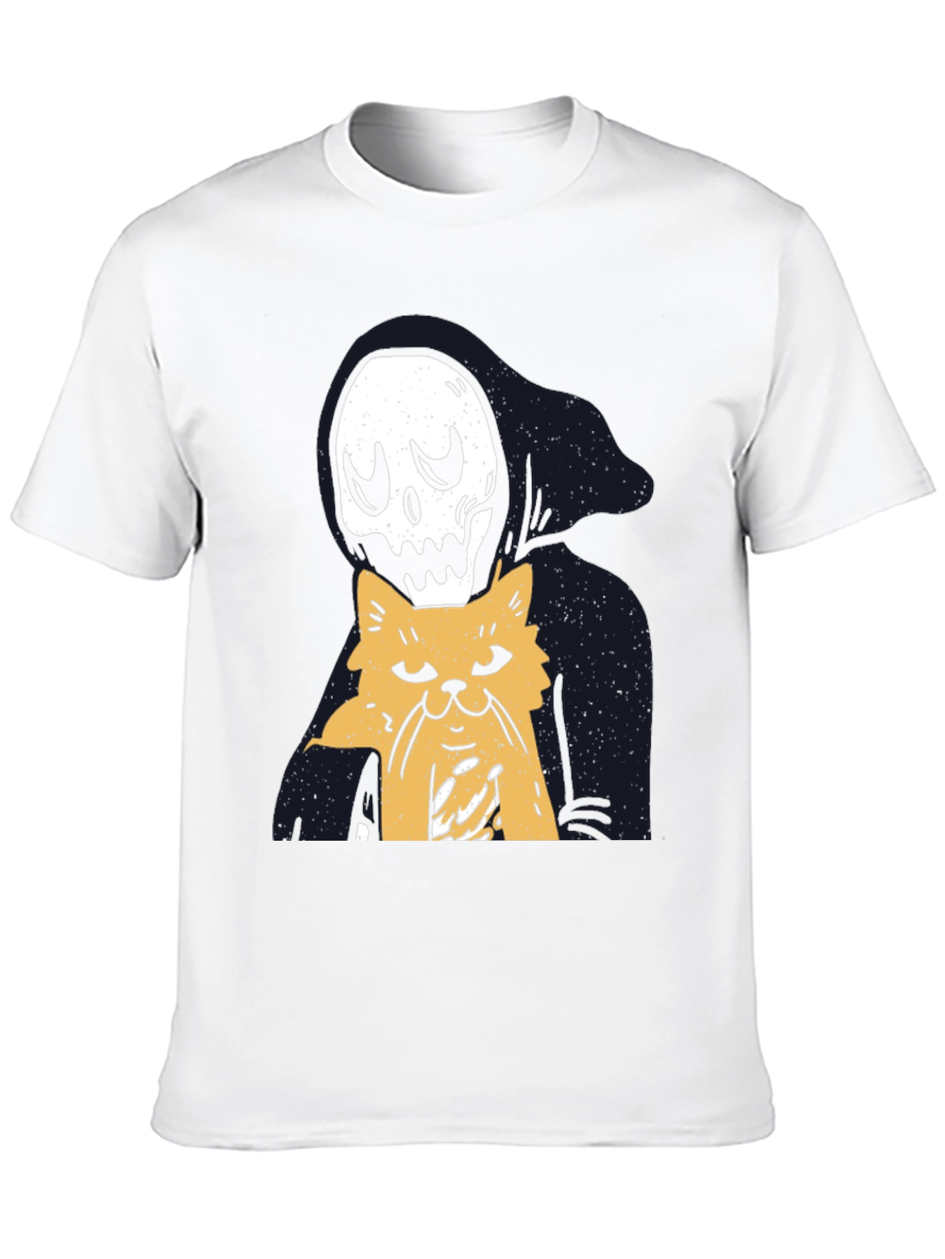 Grim Reaper Cat Lover T-Shirt - Black