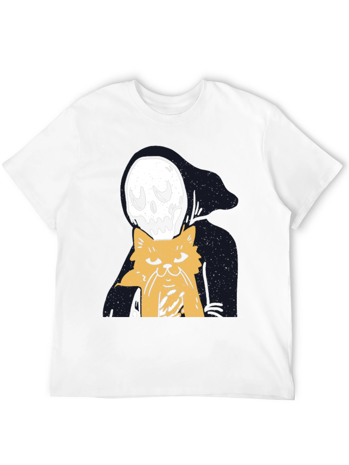 Grim Reaper Cat Lover T-Shirt - Black