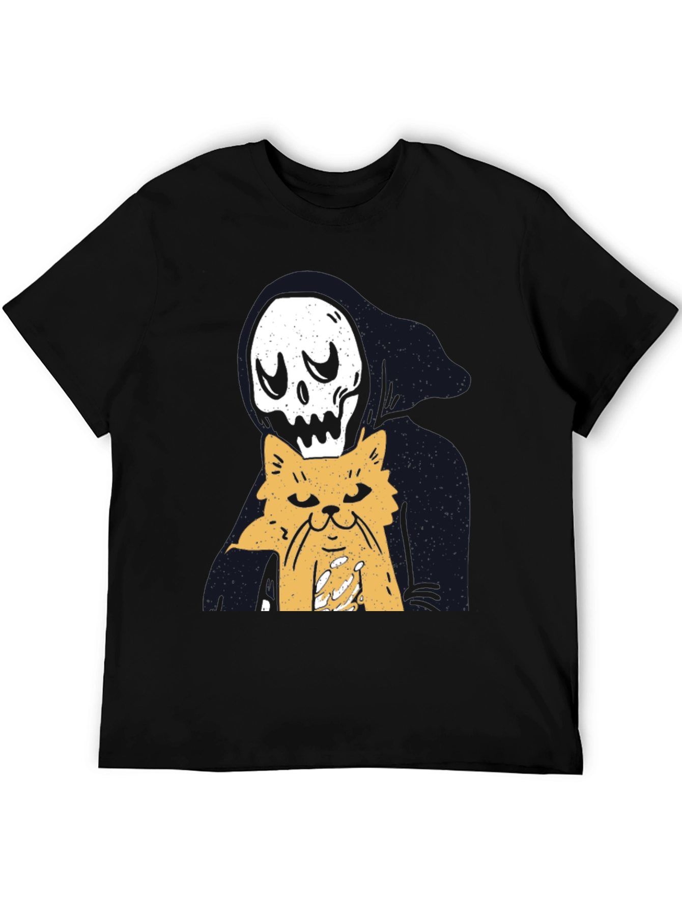 Grim Reaper Cat Lover T-Shirt - Black