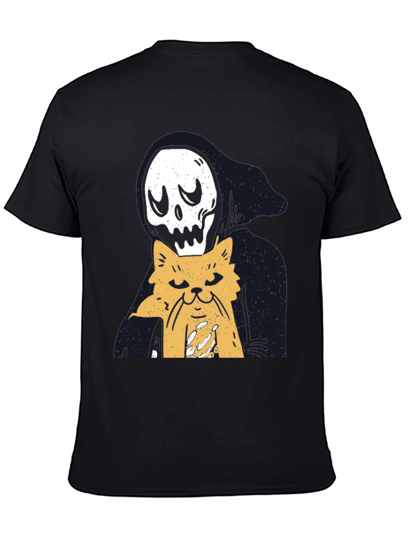 Grim Reaper Cat Lover T-Shirt - Black