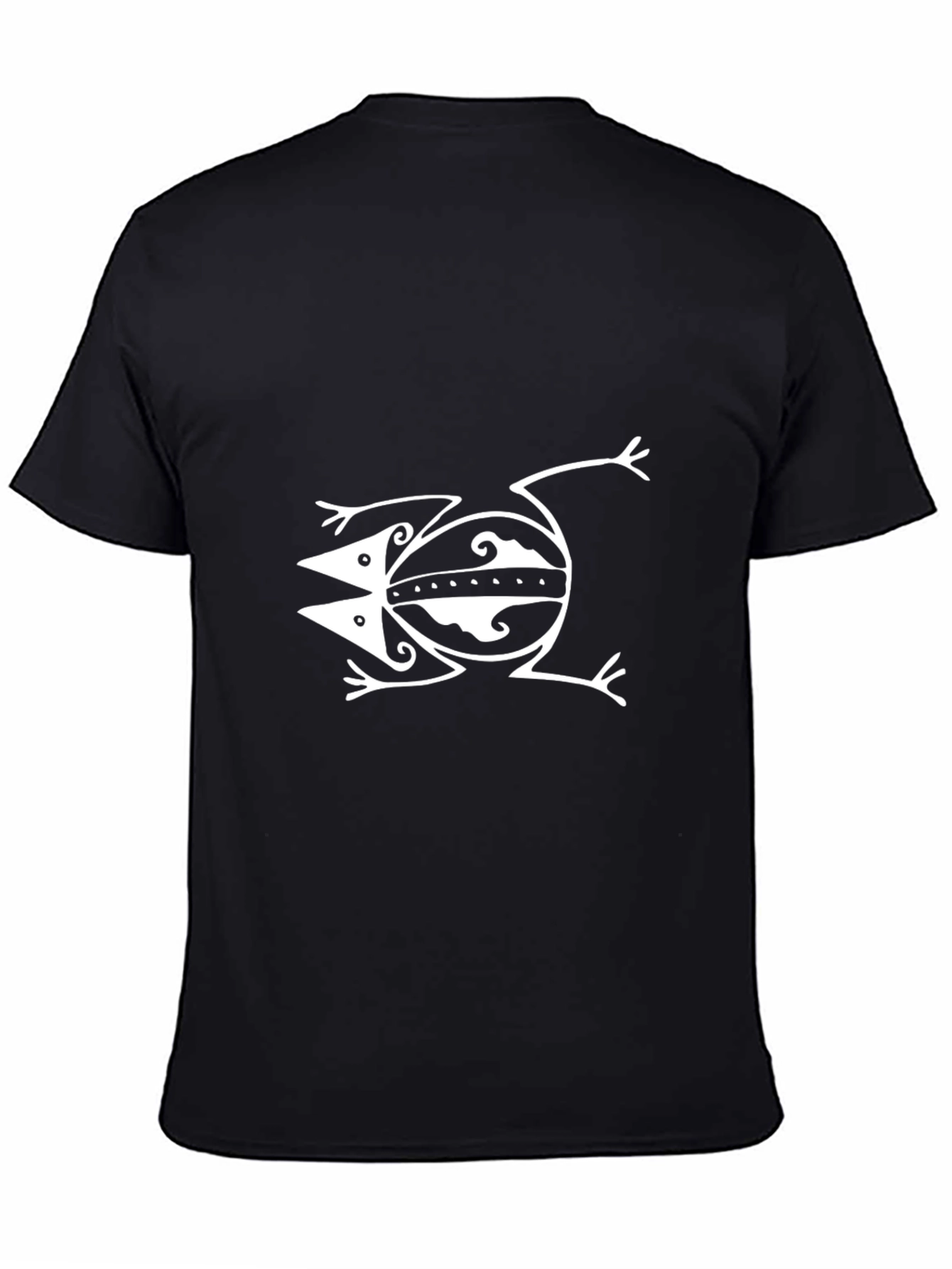 Tribal Frog Graphic Tee - Black