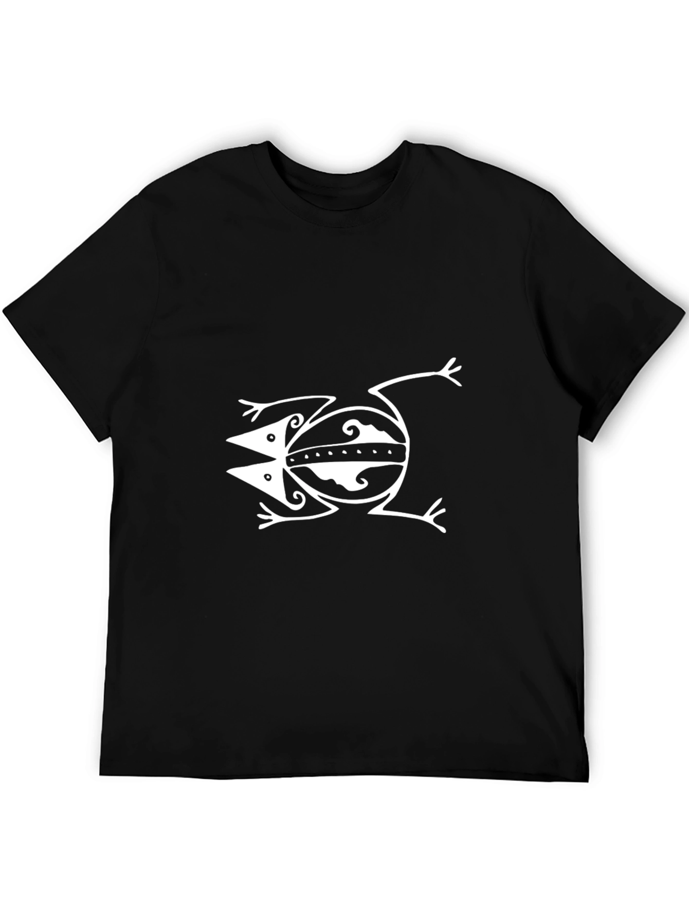 Tribal Frog Graphic Tee - Black