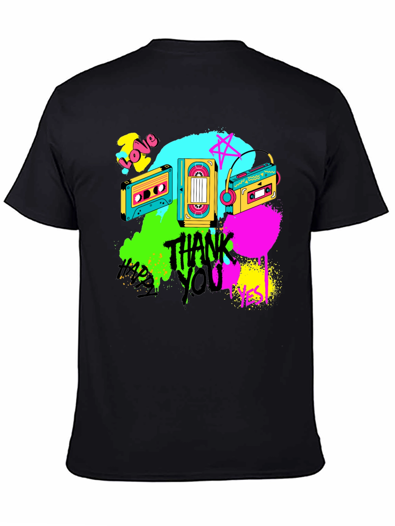 Retro Cassette Graphic T-Shirt - 80s Vibe