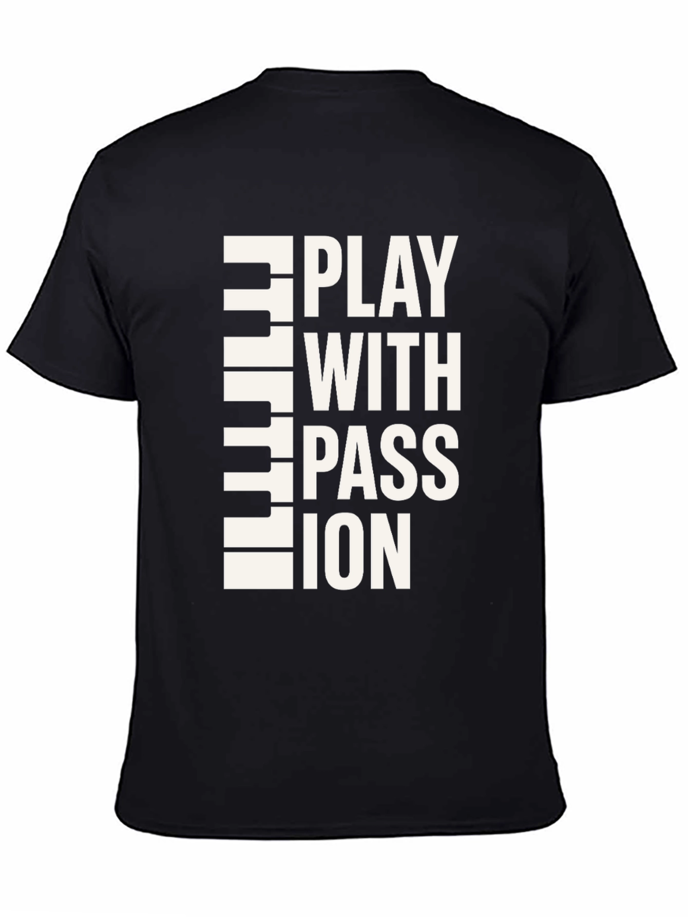 Play With Passion Black Graphic T-Shirt