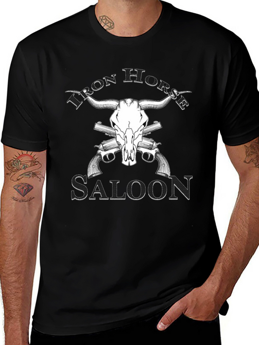 Iron Horse Saloon Graphic T-Shirt - Western Design