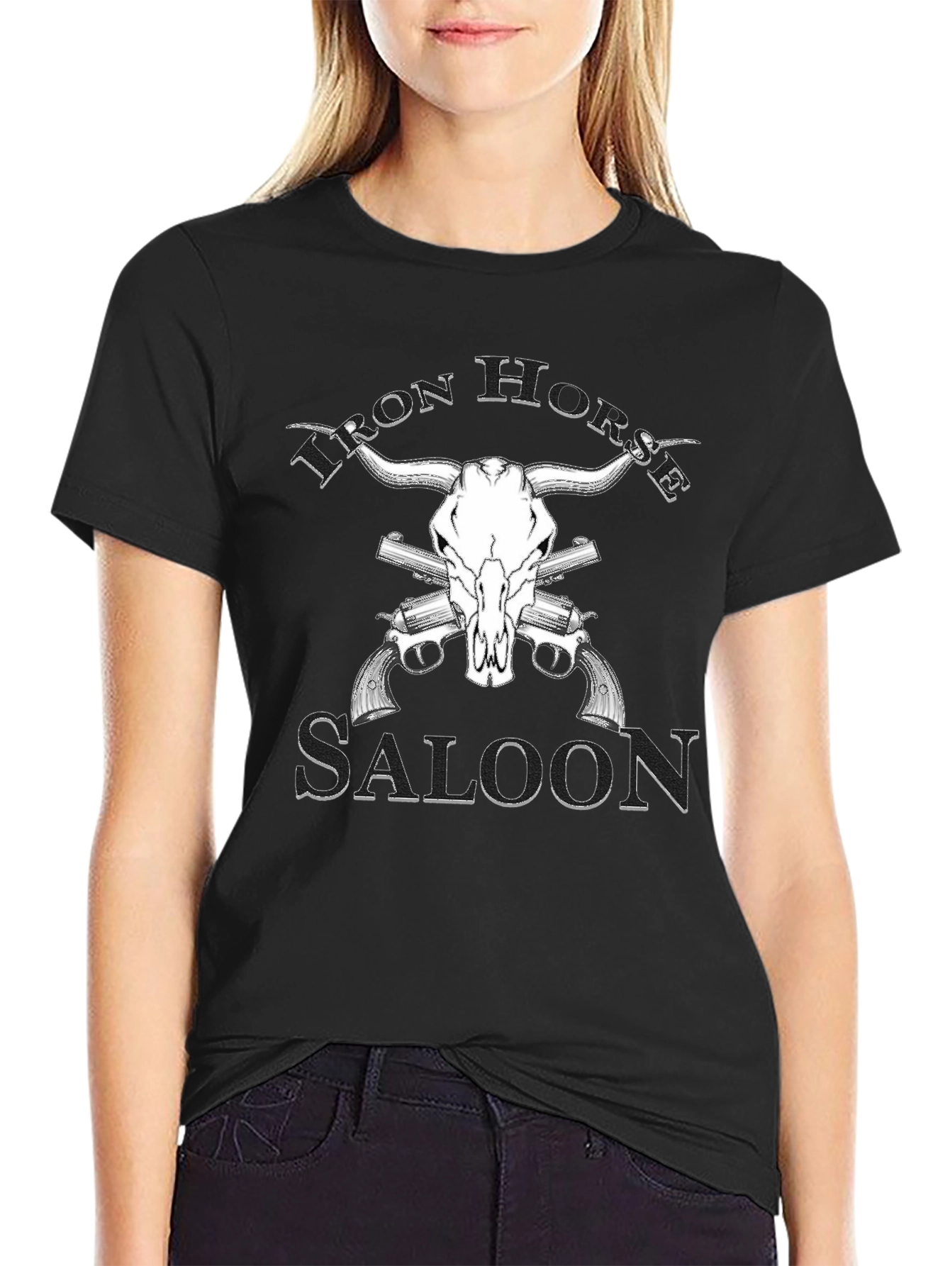 Iron Horse Saloon Graphic T-Shirt - Western Design