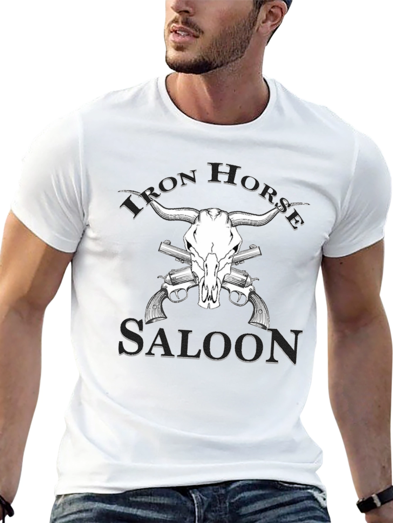 Iron Horse Saloon Graphic T-Shirt - Western Design
