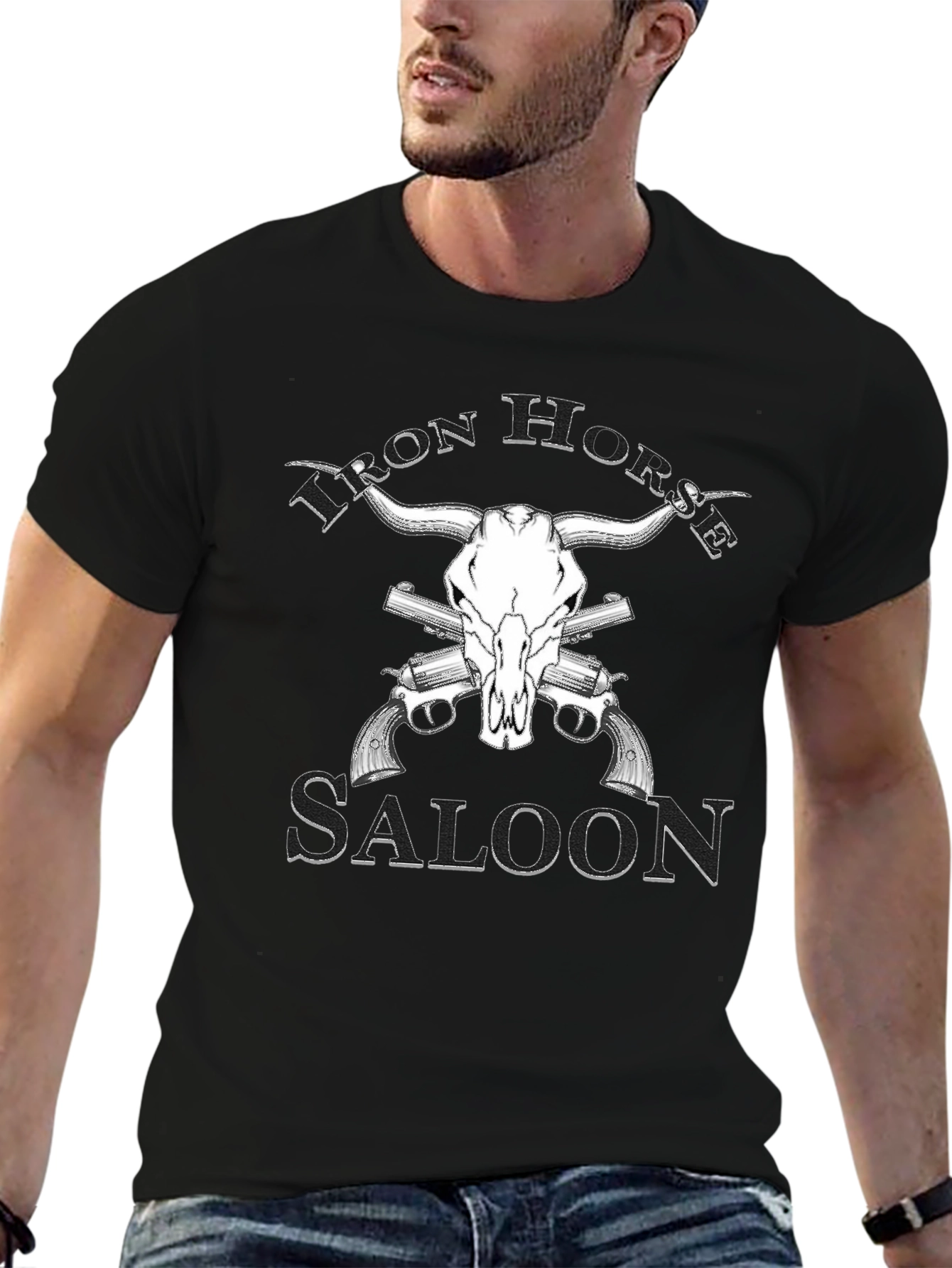 Iron Horse Saloon Graphic T-Shirt - Western Design