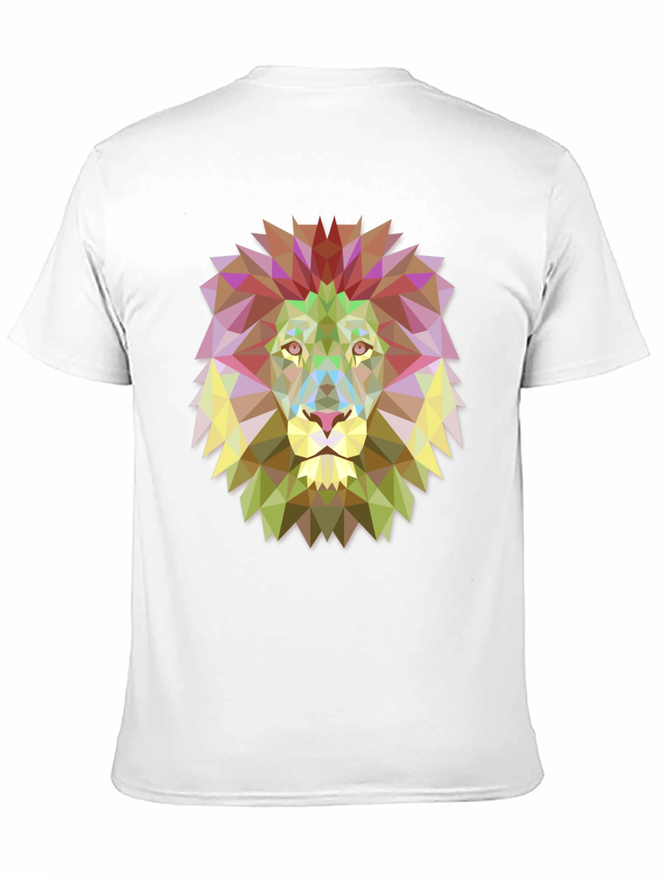 Geometric Lion Graphic Black Tee