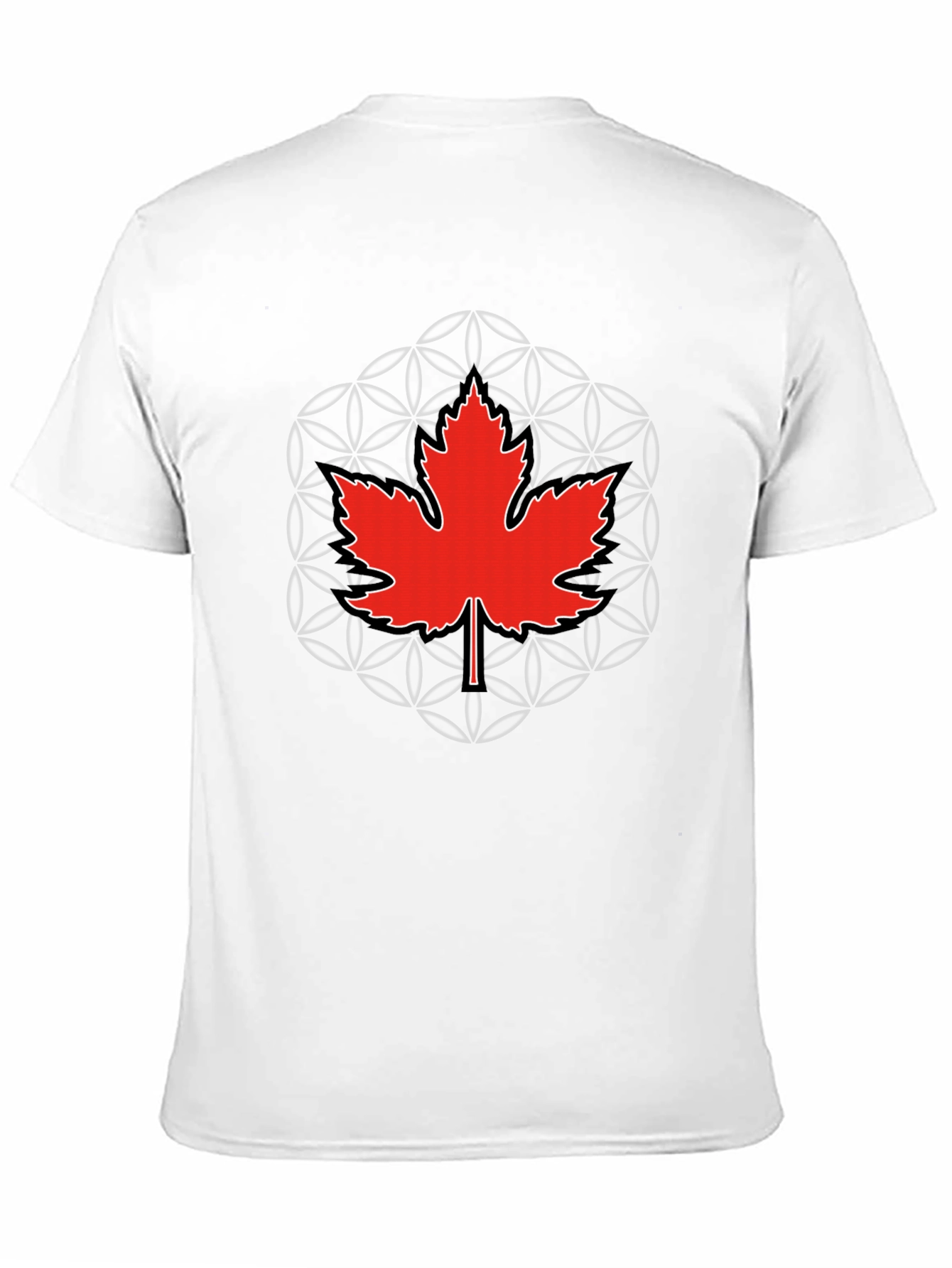 Canadian Maple Leaf T-Shirt - Geometric Design