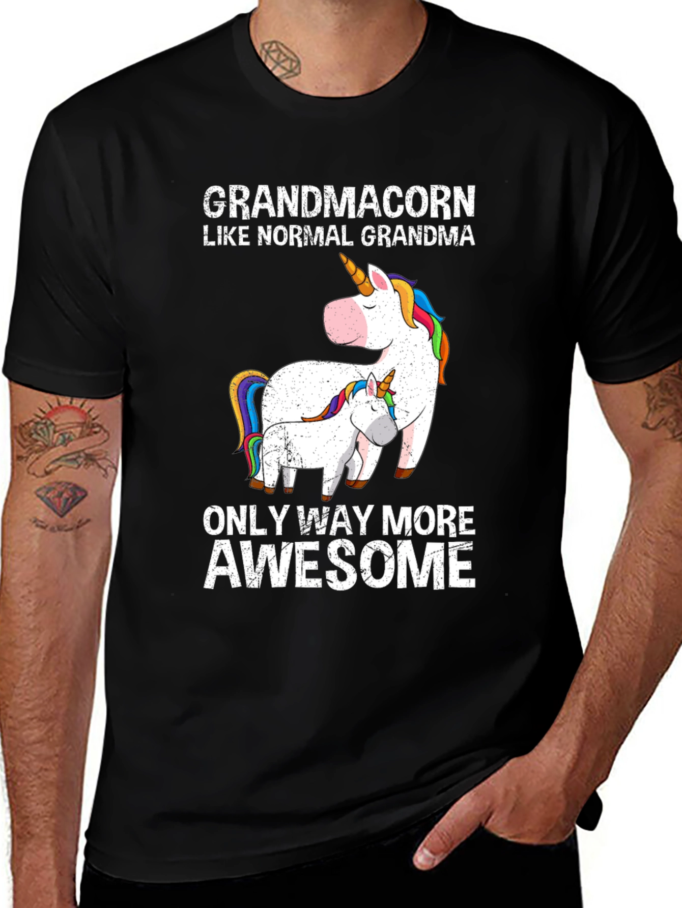 Grandmacorn Unicorn Graphic T-Shirt