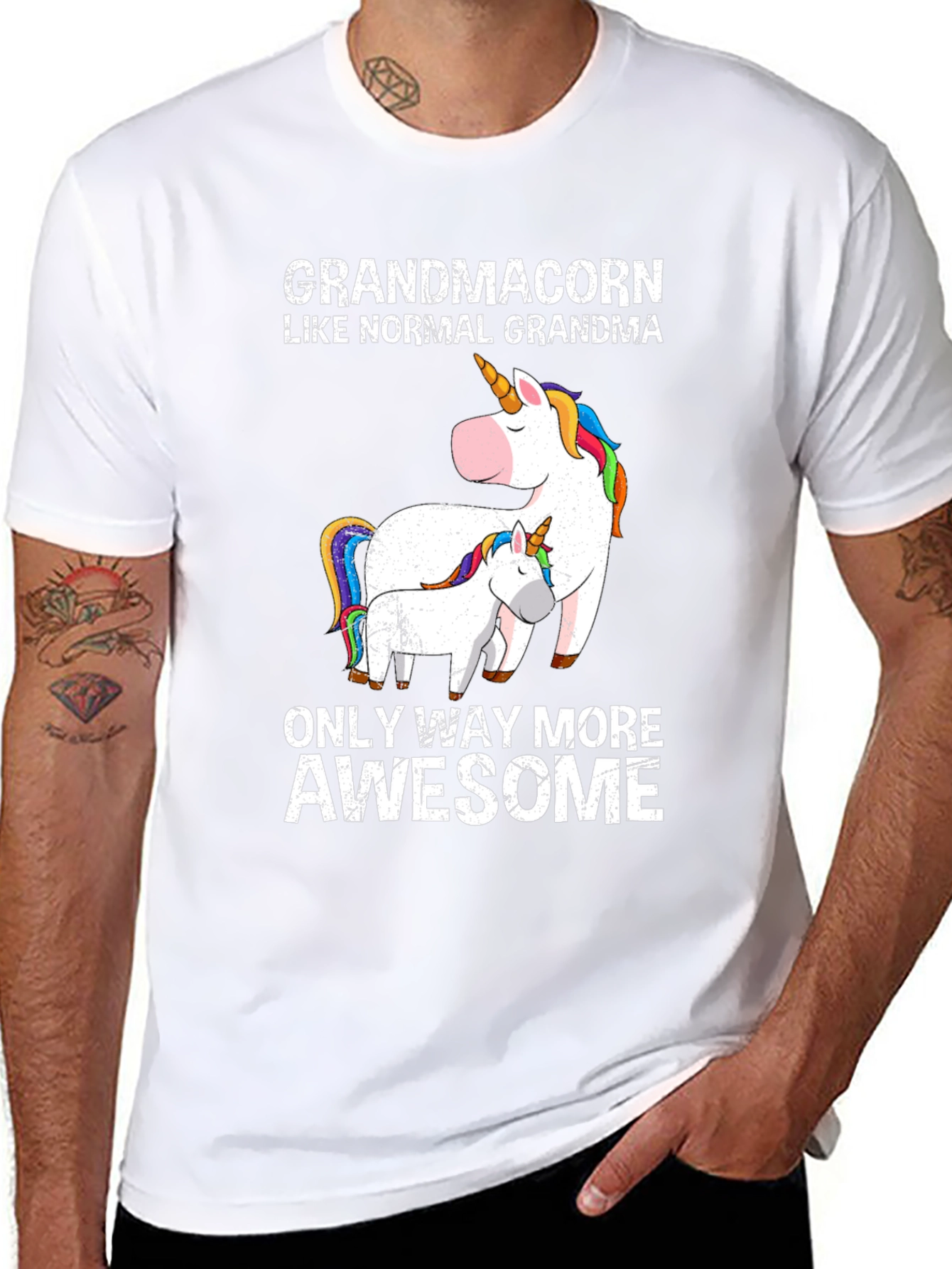 Grandmacorn Unicorn Graphic T-Shirt