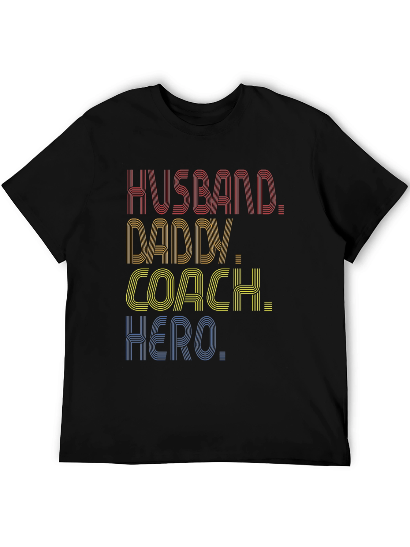 Husband Daddy Coach Hero Graphic T-Shirt