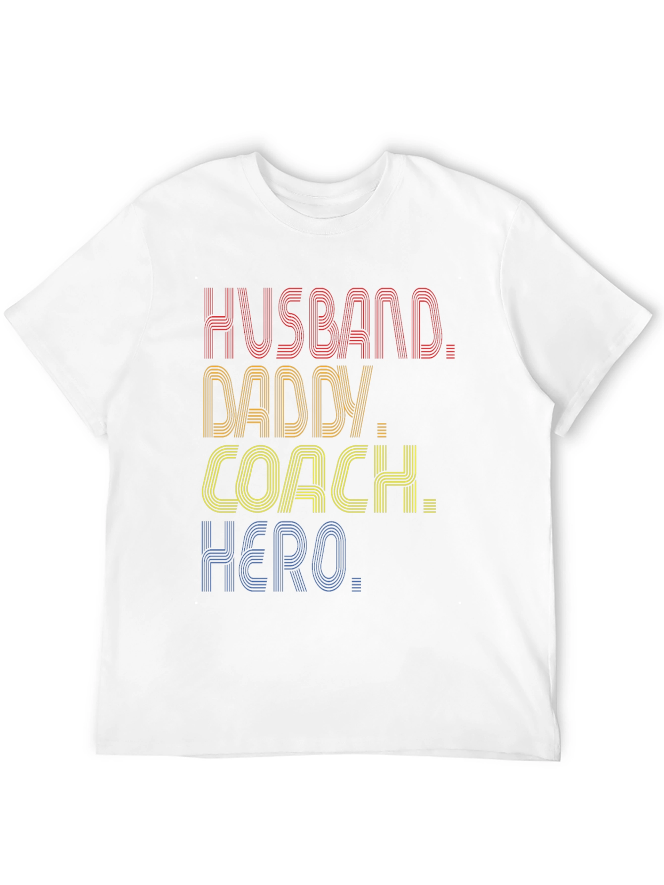 Husband Daddy Coach Hero Graphic T-Shirt
