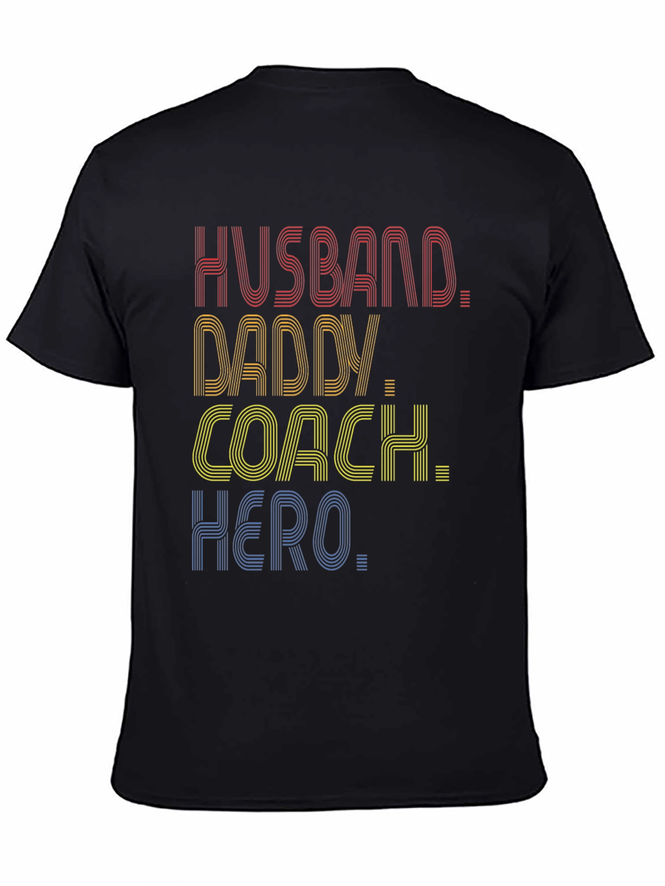 Husband Daddy Coach Hero Graphic T-Shirt