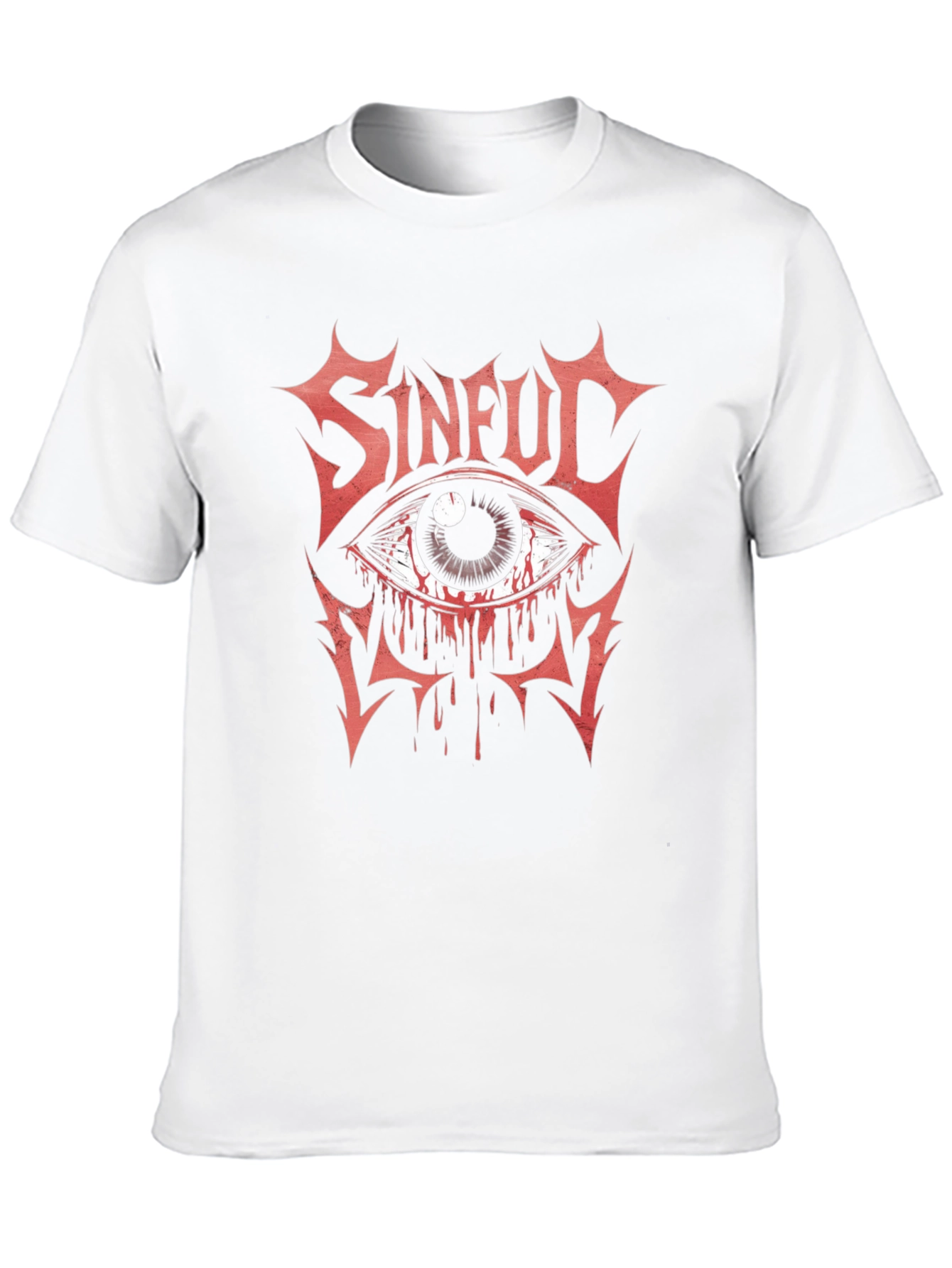Sinful Eye Graphic Print T-Shirt - Black