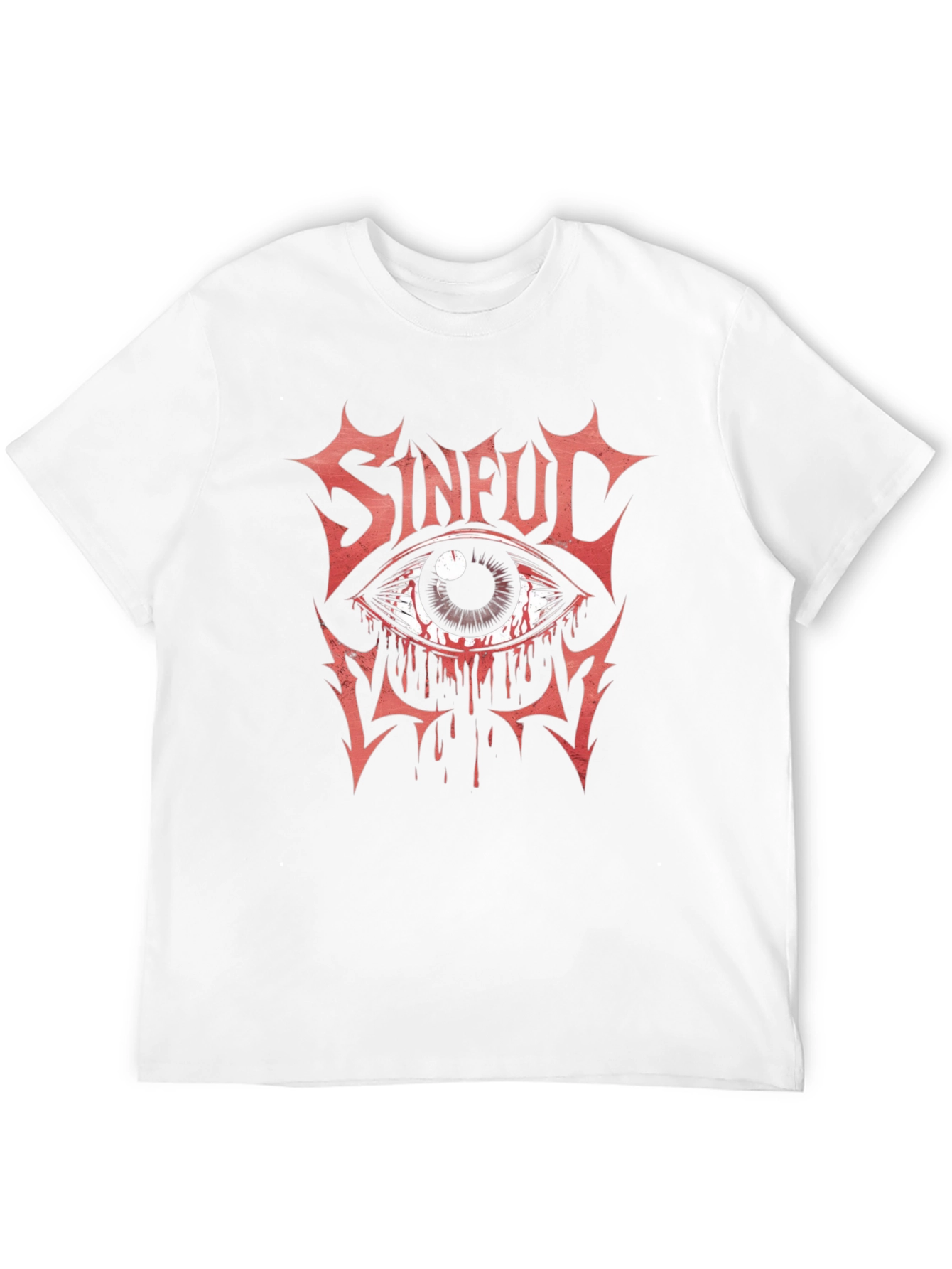 Sinful Eye Graphic Print T-Shirt - Black