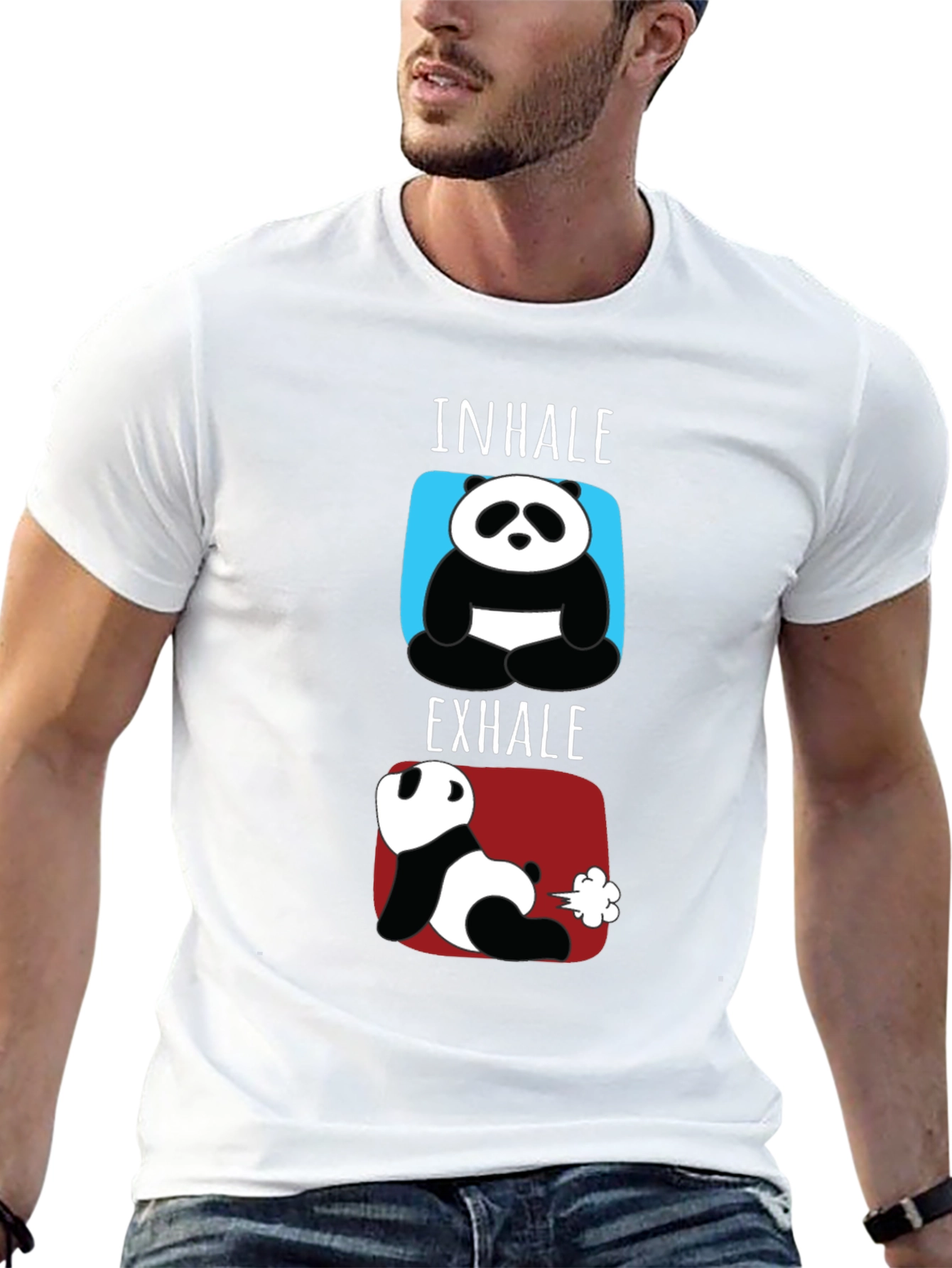 Inhale Exhale Funny Panda T-Shirt