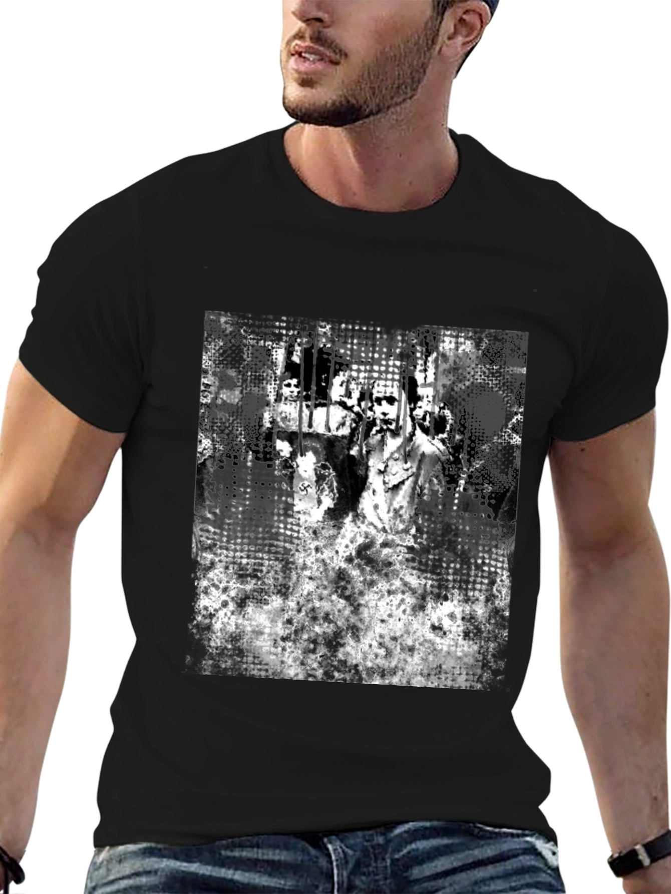 Edgy Black Graphic Tee