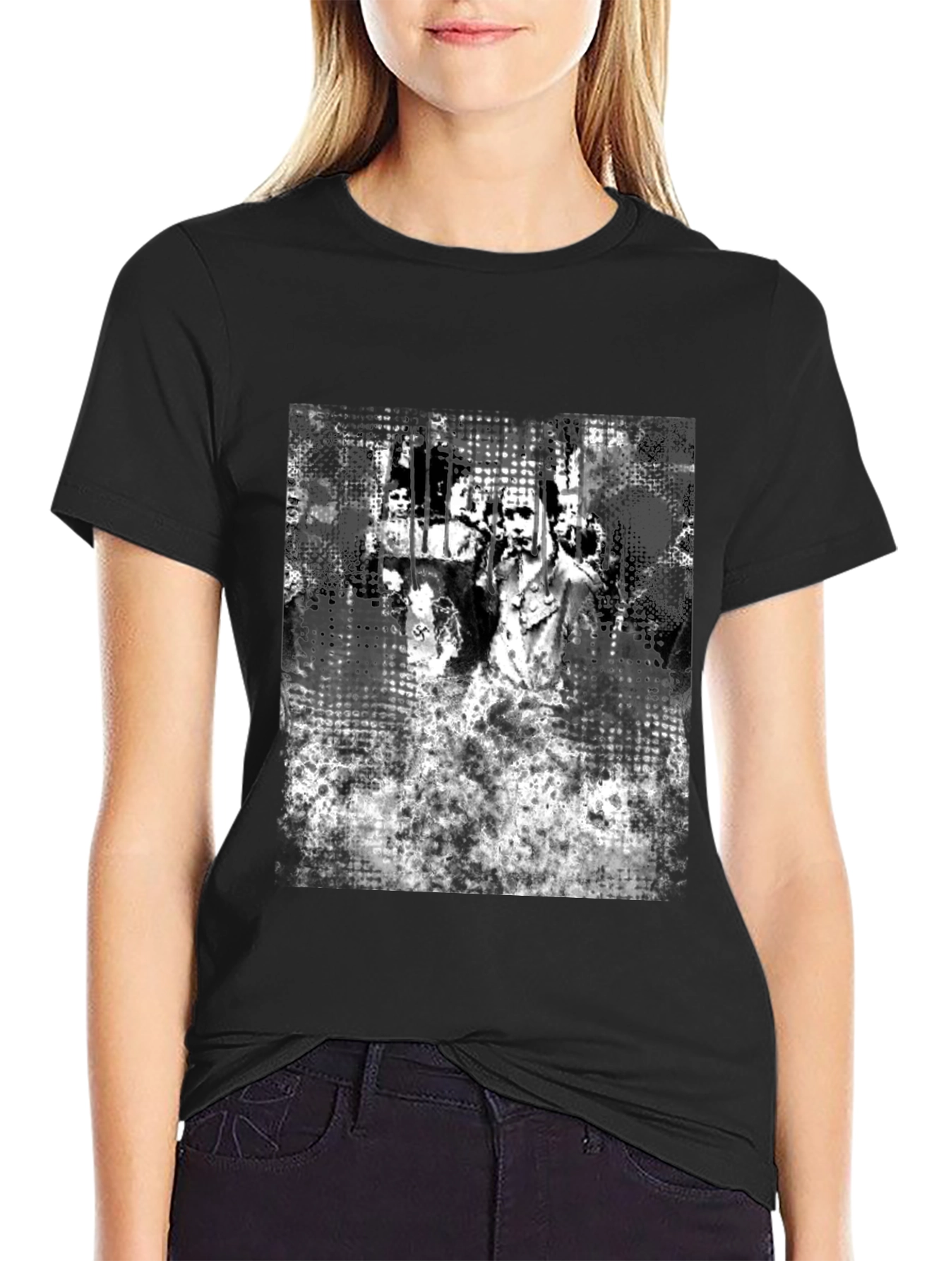 Edgy Black Graphic Tee