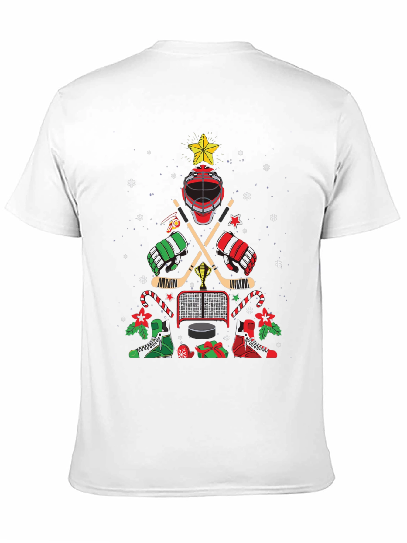 Hockey Christmas Tree T-Shirt - Holiday Style