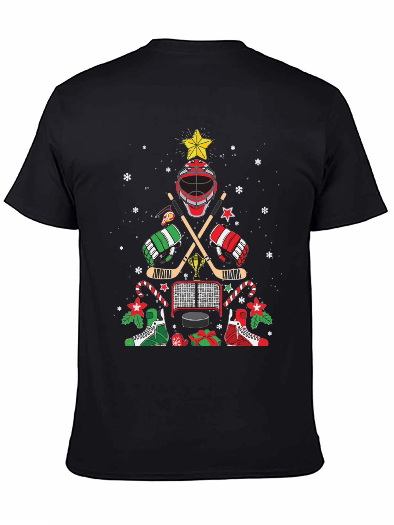 Hockey Christmas Tree T-Shirt - Holiday Style