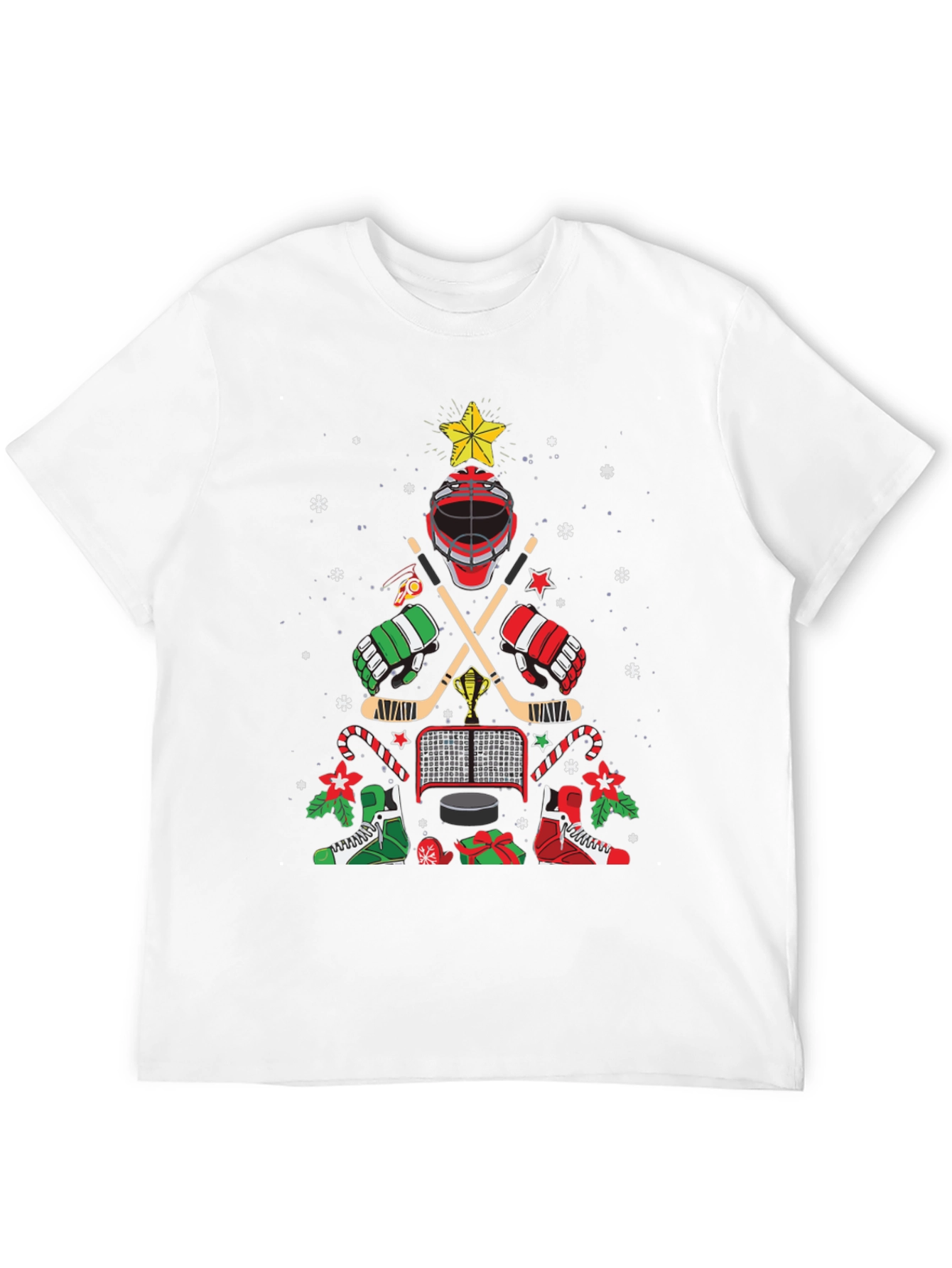 Hockey Christmas Tree T-Shirt - Holiday Style