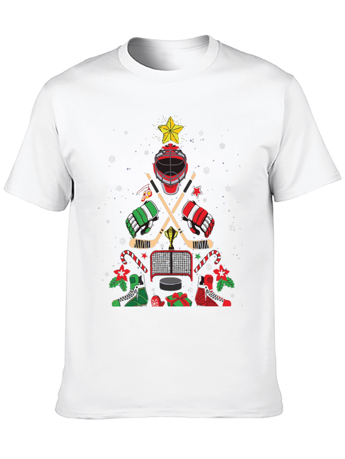 Hockey Christmas Tree T-Shirt - Holiday Style