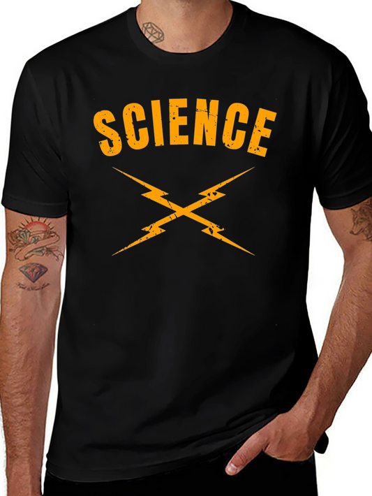 Science Lightning Bolt T-Shirt - Black