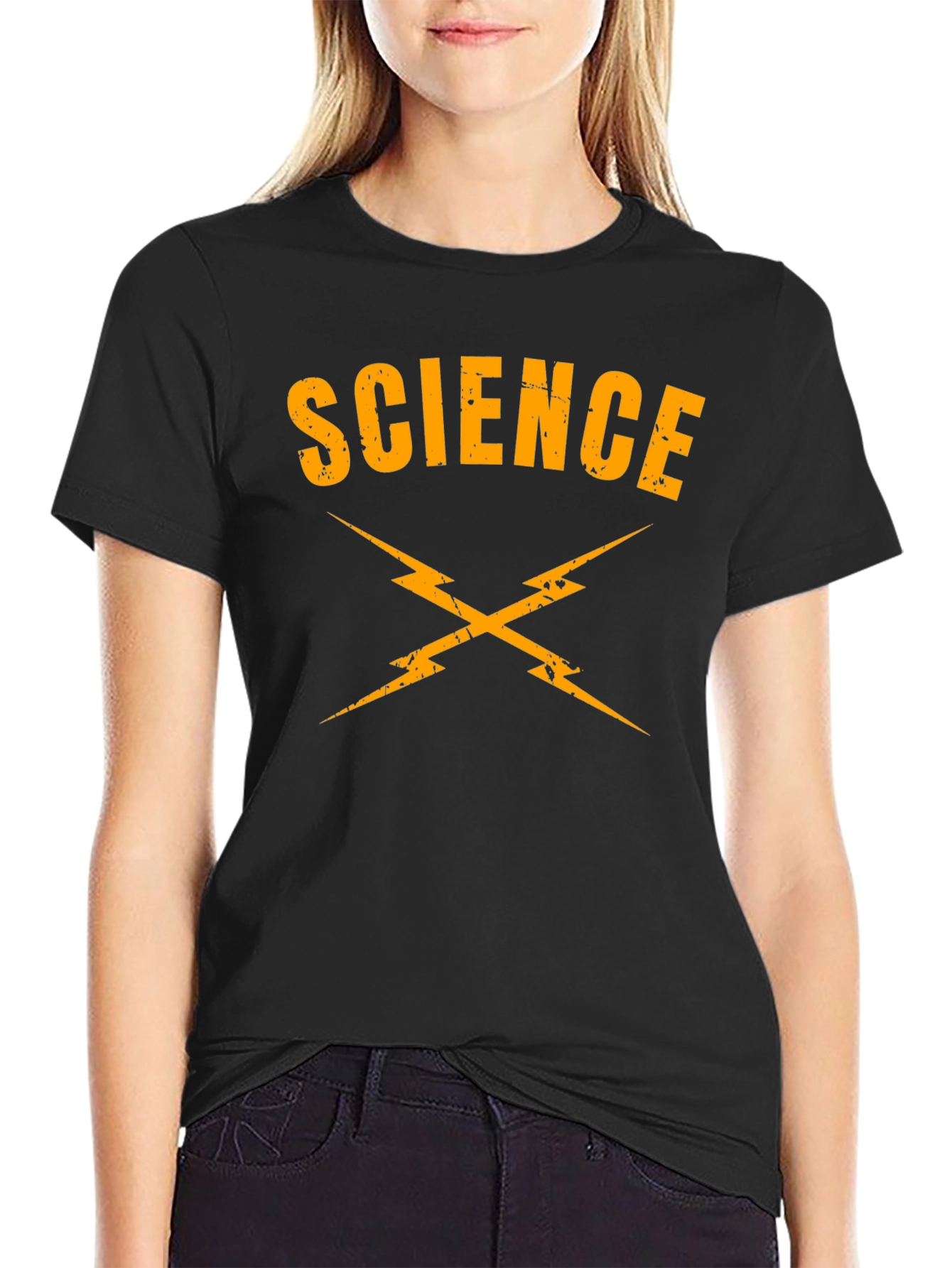Science Lightning Bolt T-Shirt - Black