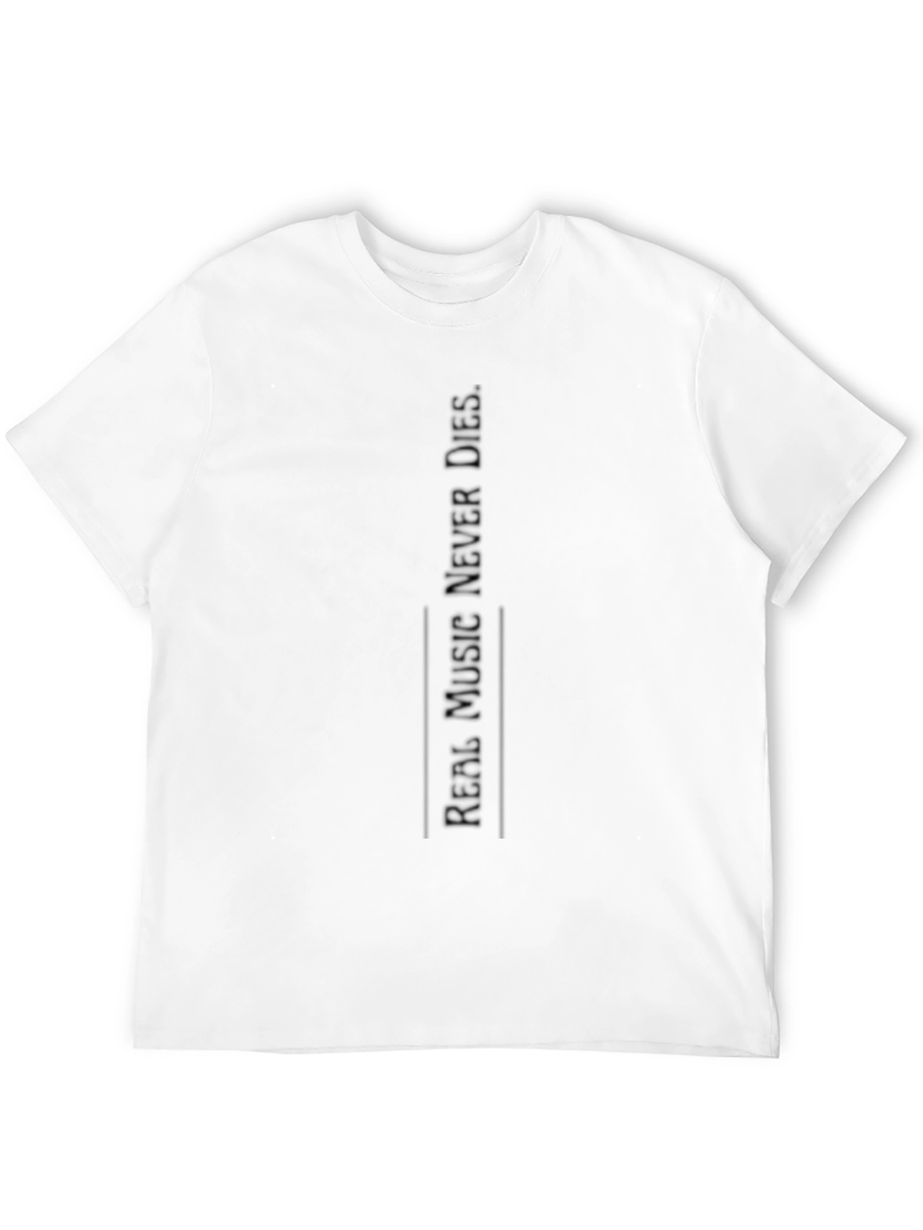 Real Music Never Dies Black T-Shirt