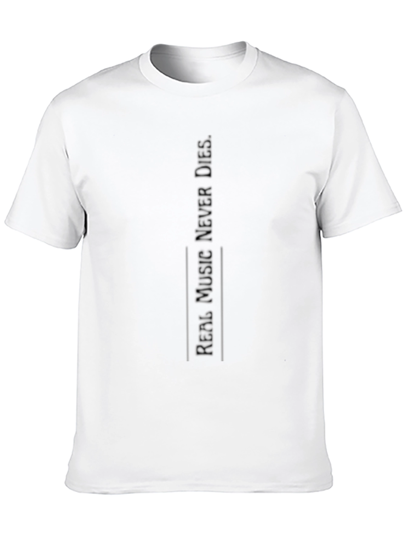 Real Music Never Dies Black T-Shirt