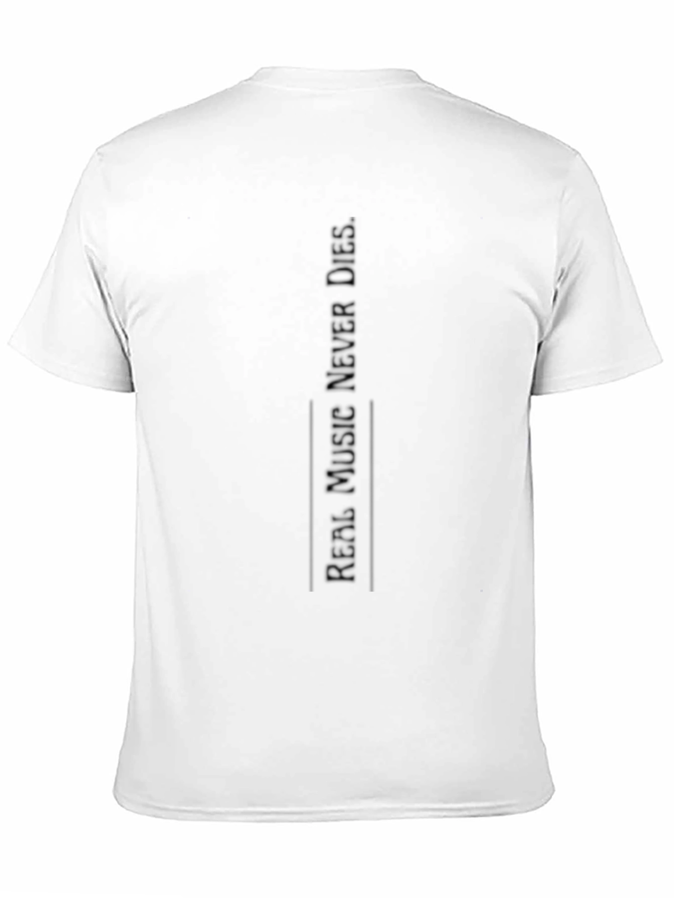Real Music Never Dies Black T-Shirt