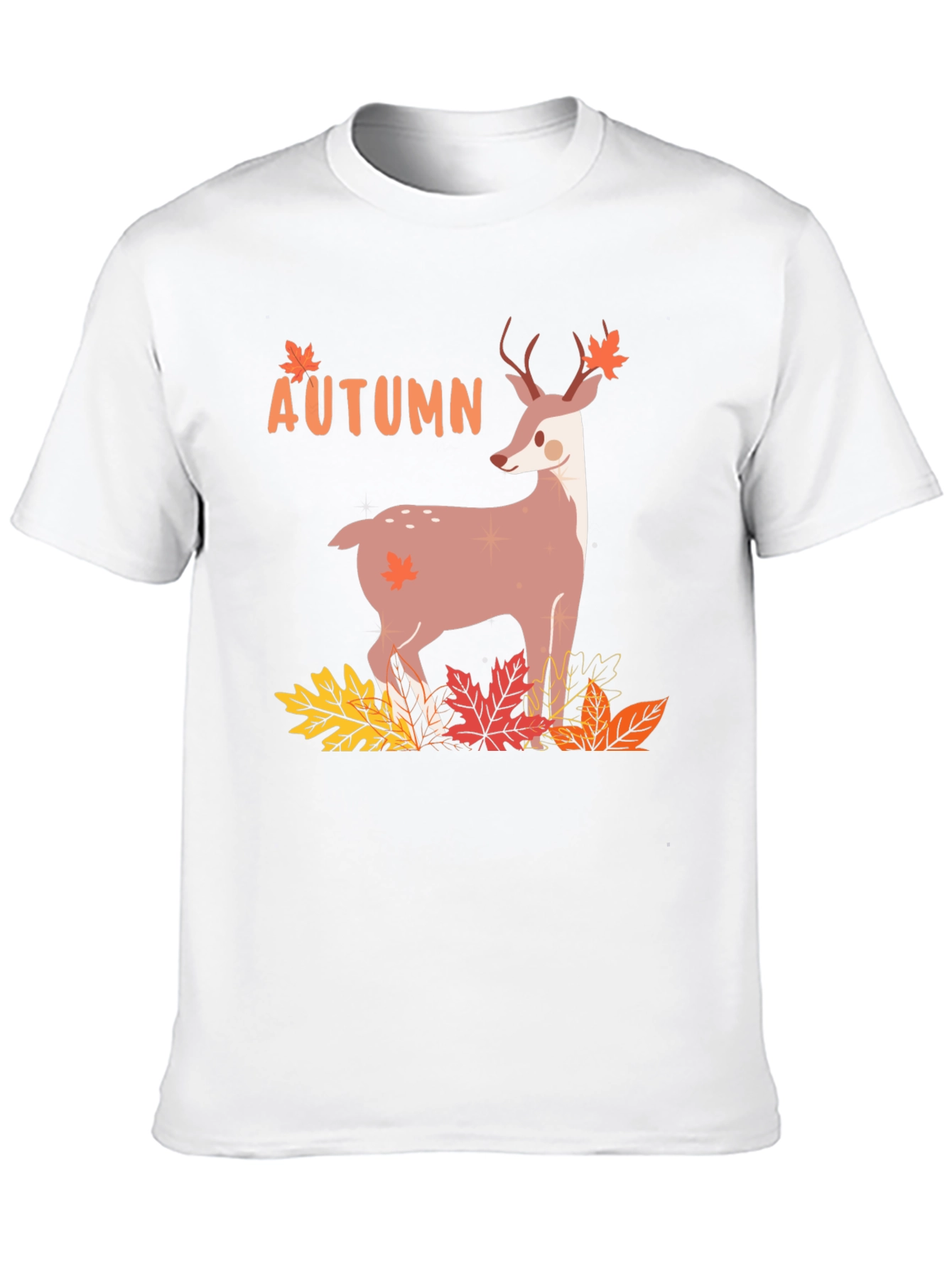 Autumn Deer Graphic Tee - Mens Black T-Shirt