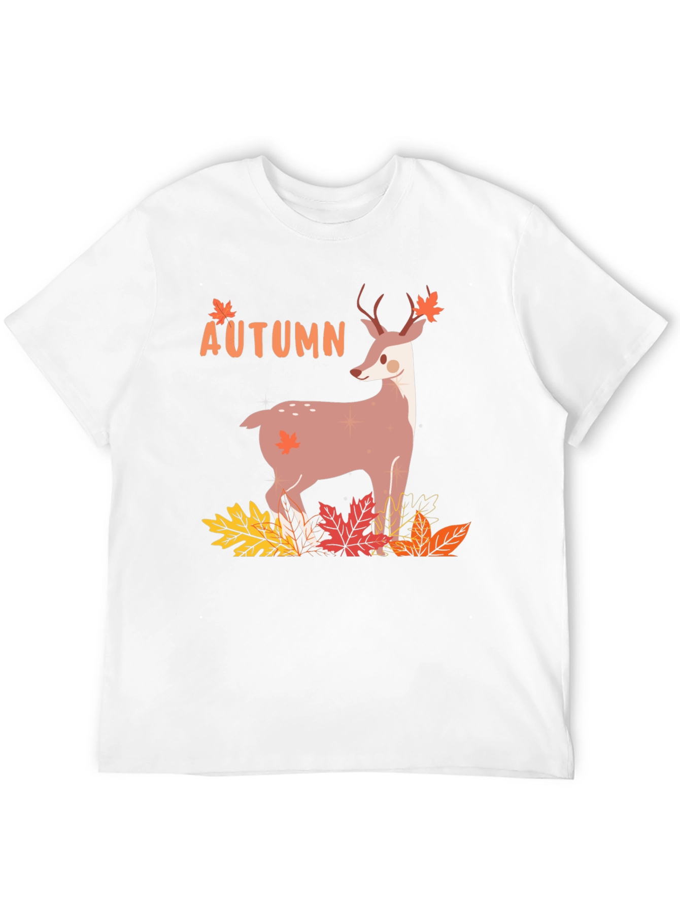 Autumn Deer Graphic Tee - Mens Black T-Shirt