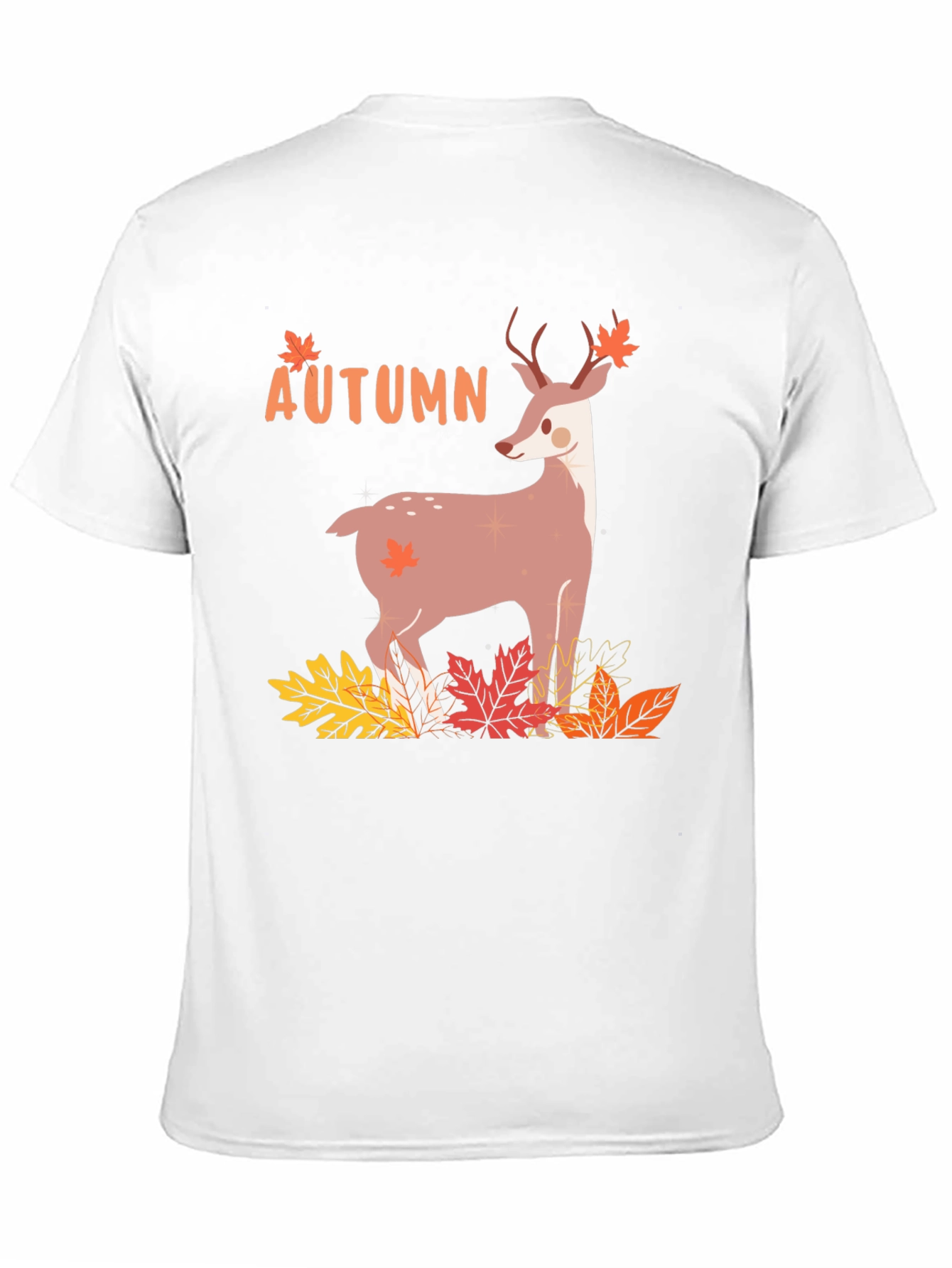 Autumn Deer Graphic Tee - Mens Black T-Shirt