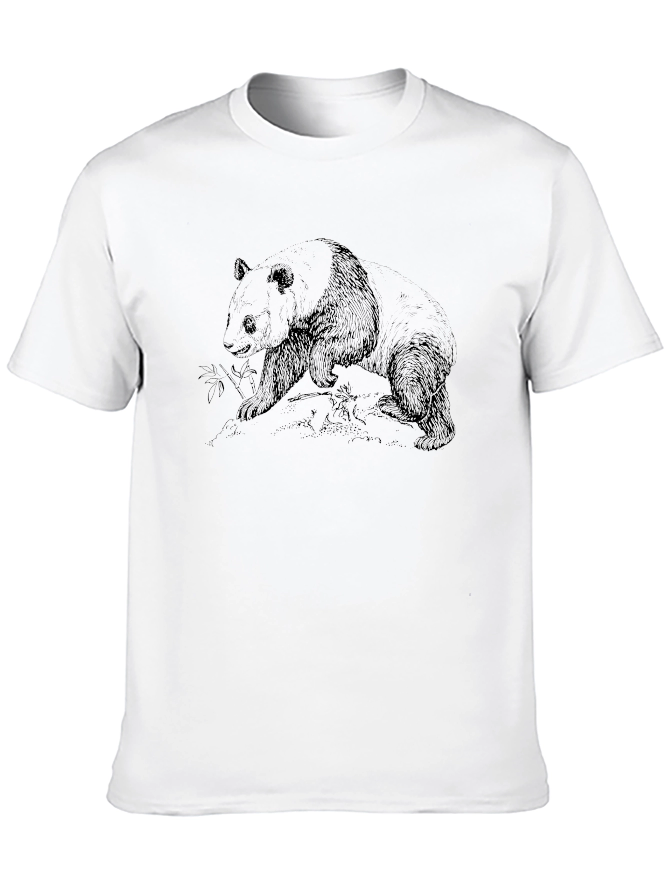 Panda Bear Graphic Black T-Shirt