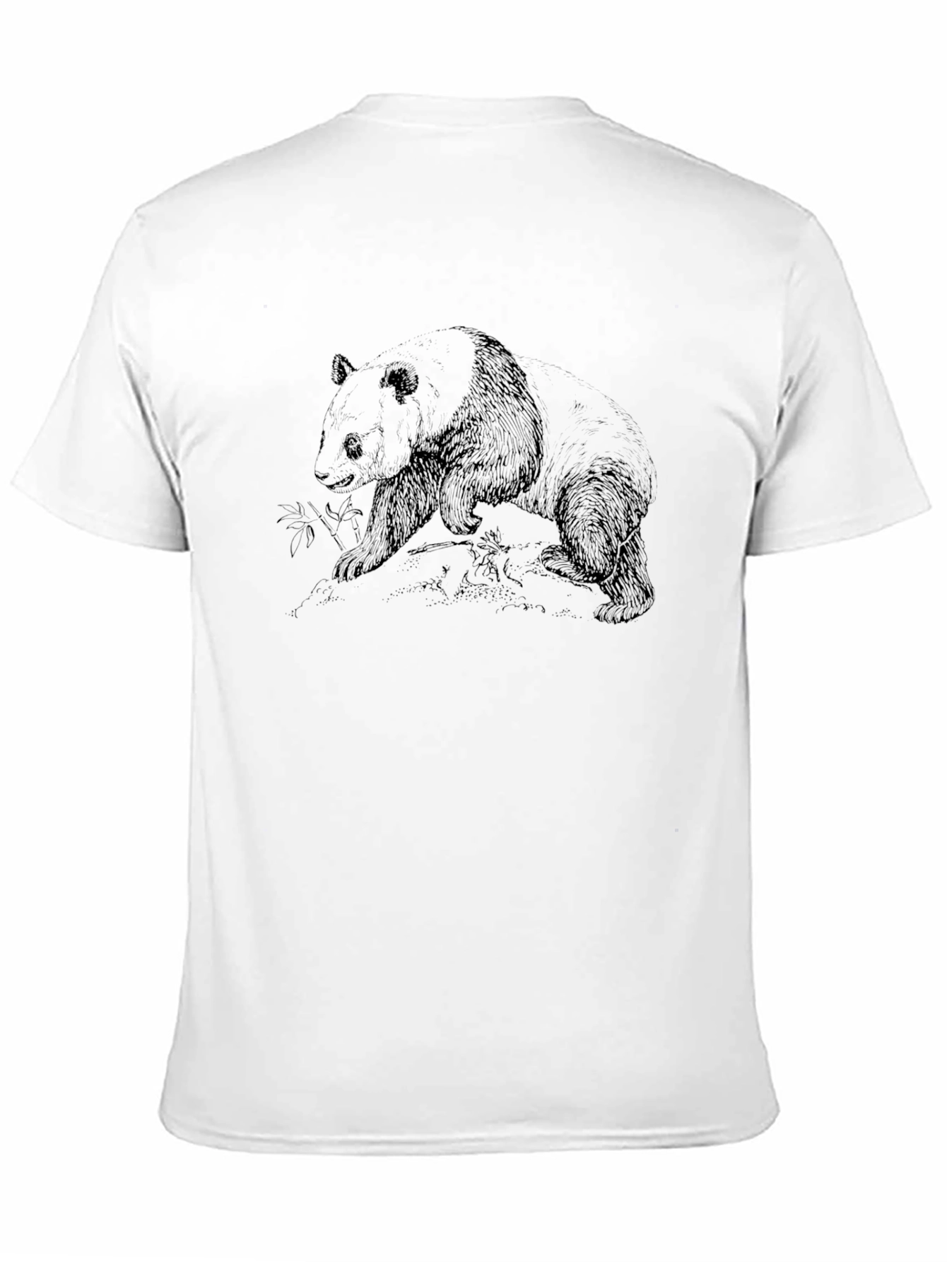 Panda Bear Graphic Black T-Shirt