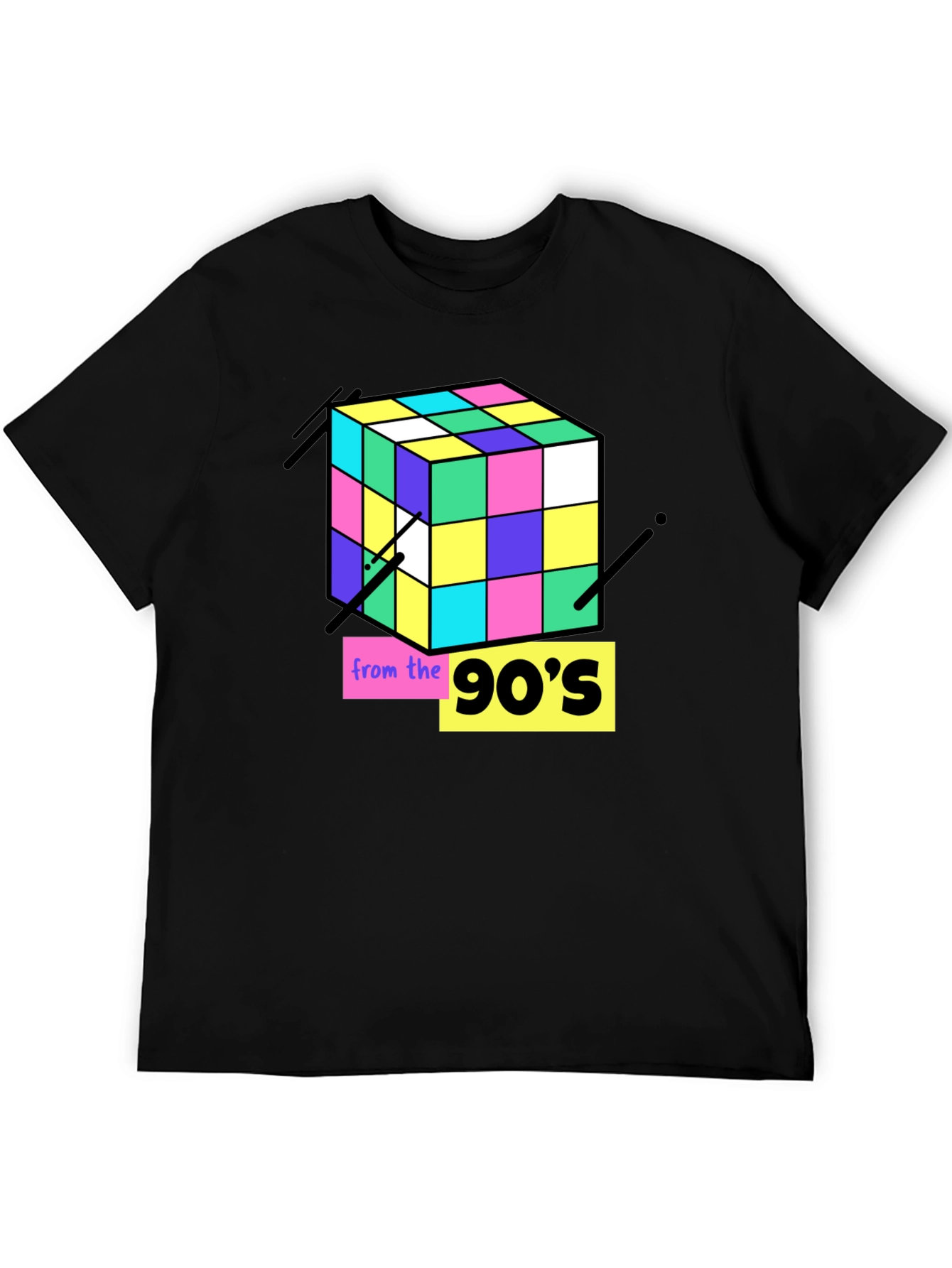 90s Rubiks Cube Graphic Tee