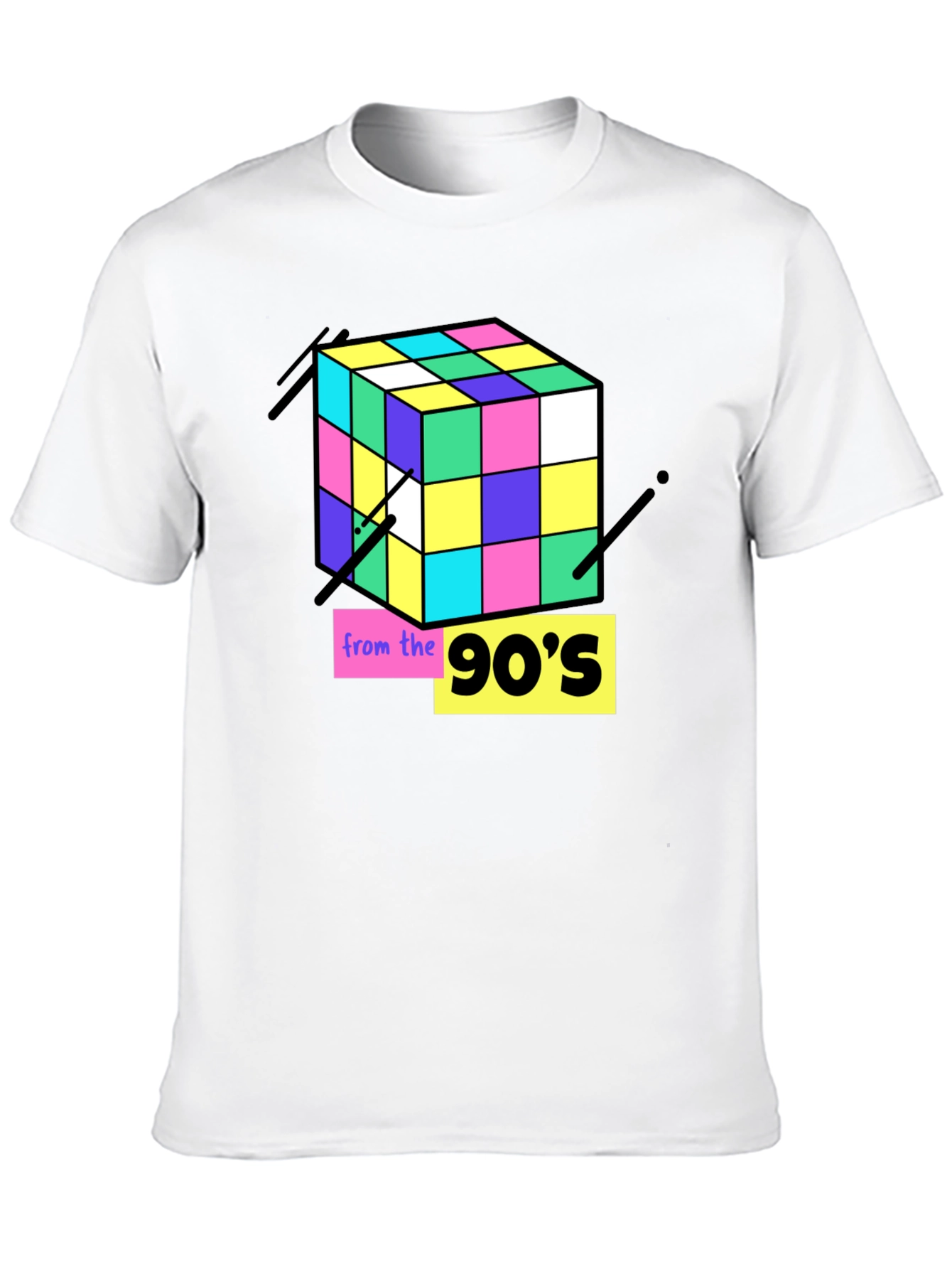 90s Rubiks Cube Graphic Tee