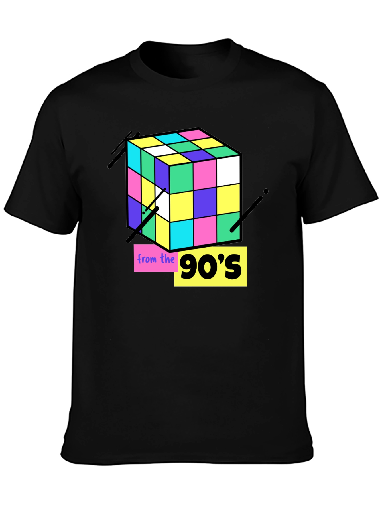 90s Rubiks Cube Graphic Tee