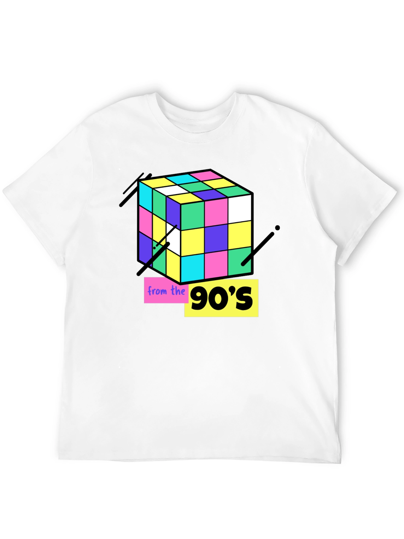 90s Rubiks Cube Graphic Tee