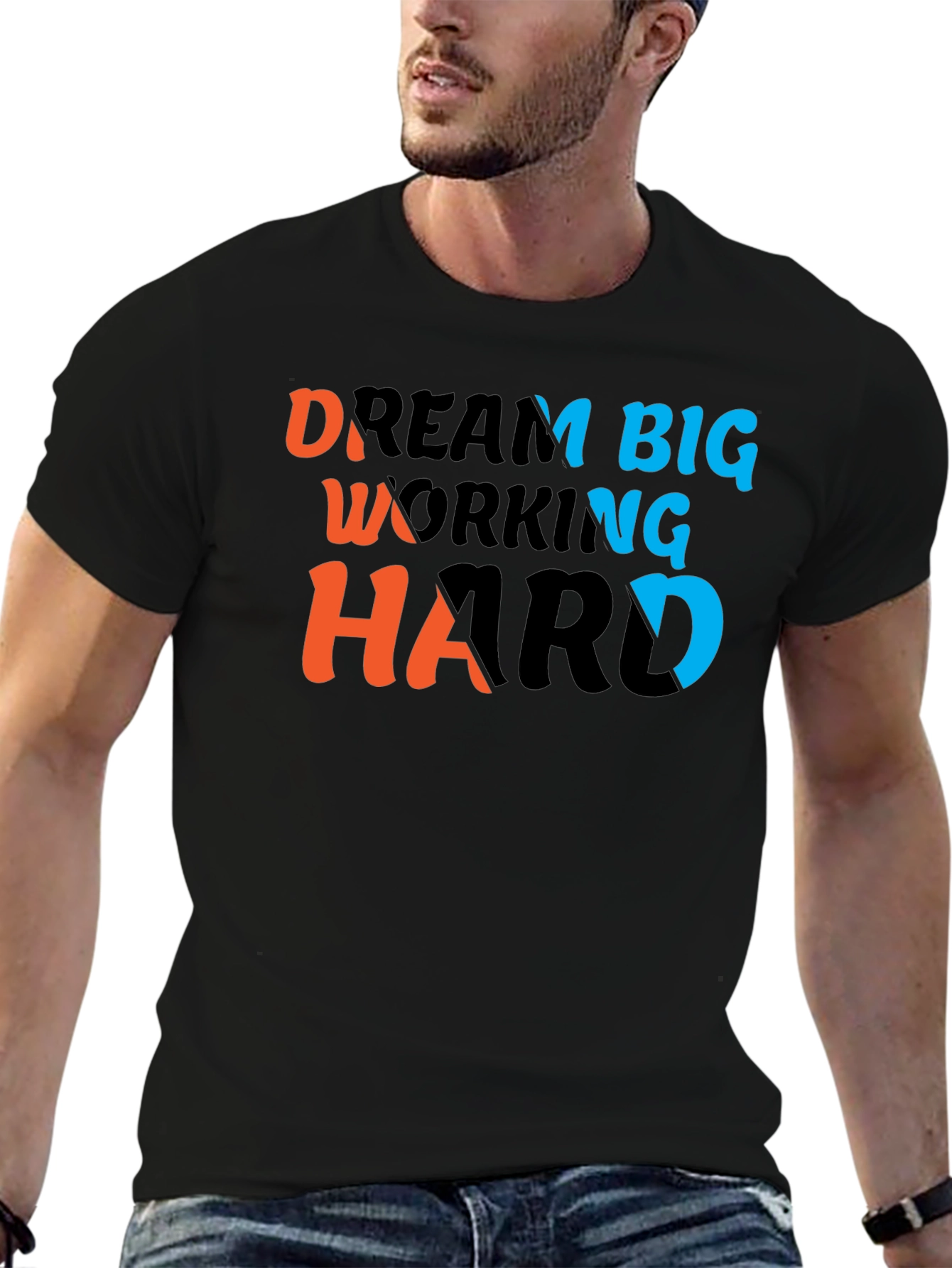Dream Big Work Hard T-Shirt - Motivational Tee