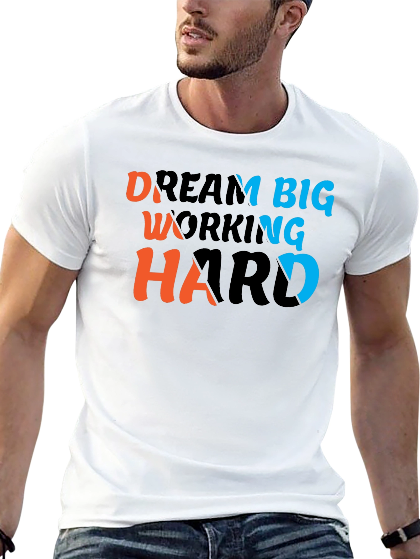 Dream Big Work Hard T-Shirt - Motivational Tee