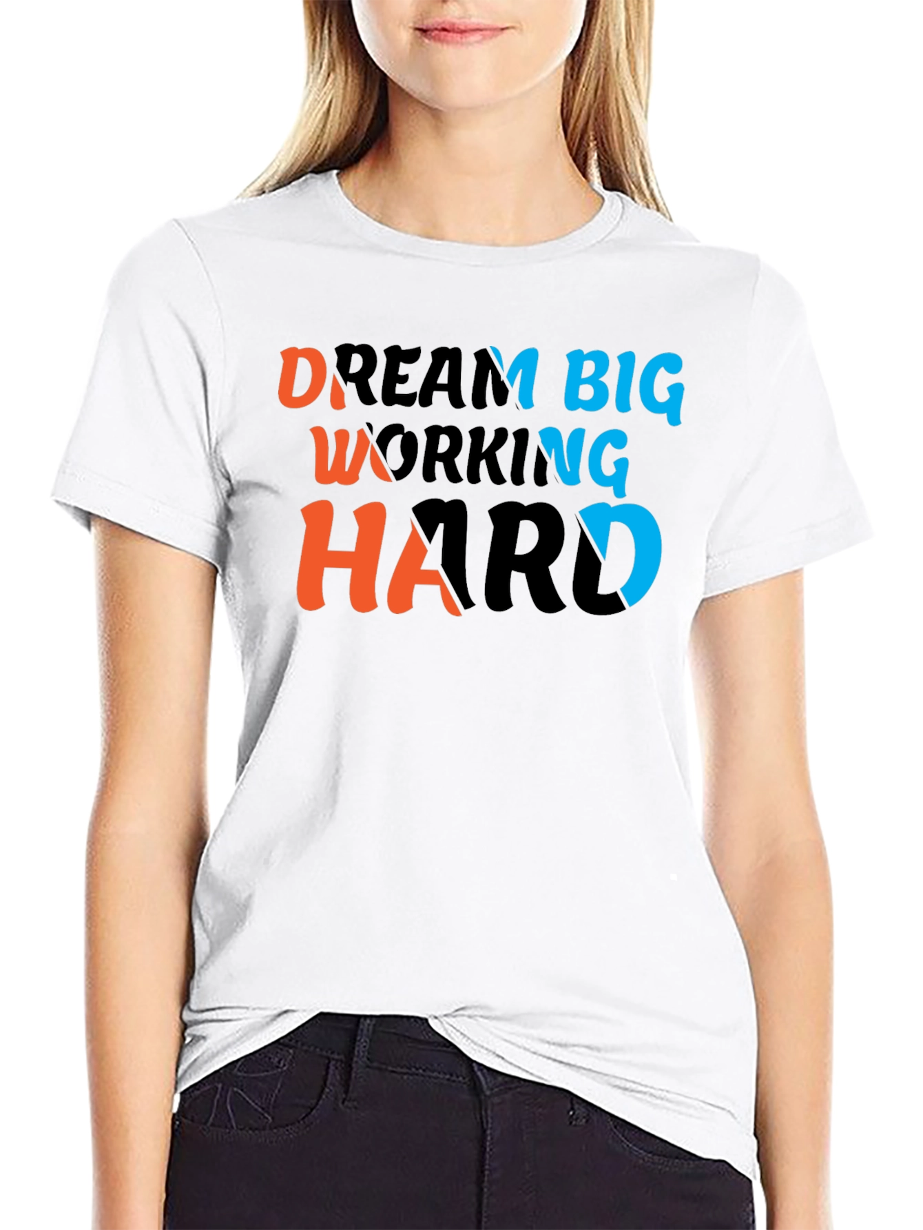 Dream Big Work Hard T-Shirt - Motivational Tee